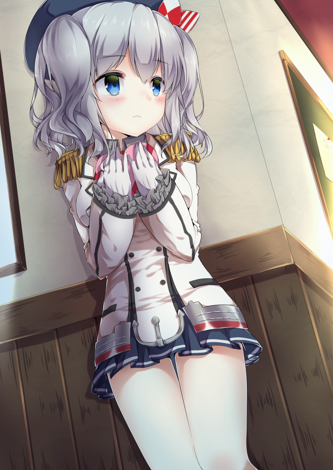 amane_tari kantai_collection kashima_(kancolle) uniform valentine