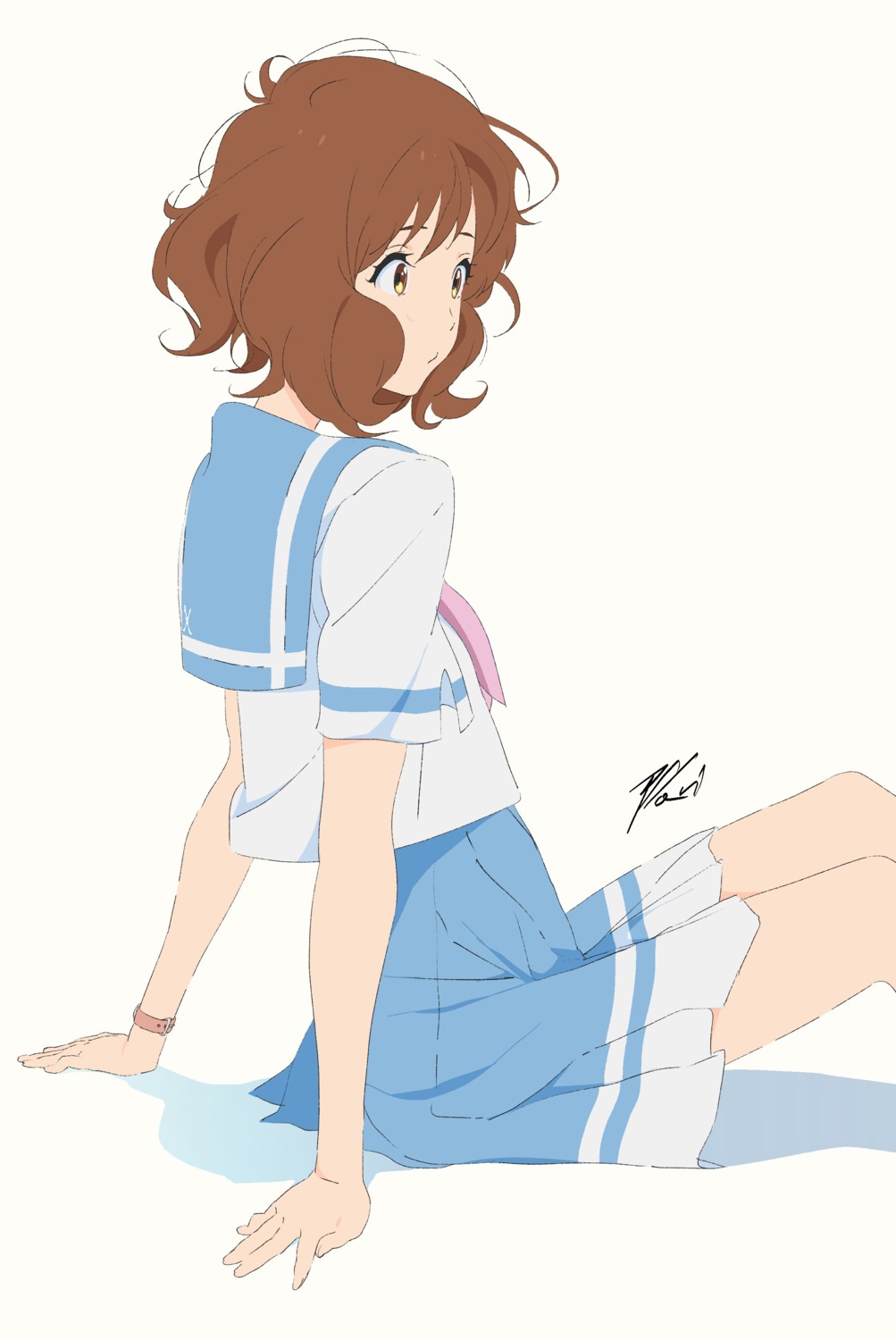 ani_ hibike!_euphonium oumae_kumiko seifuku skirt_lift