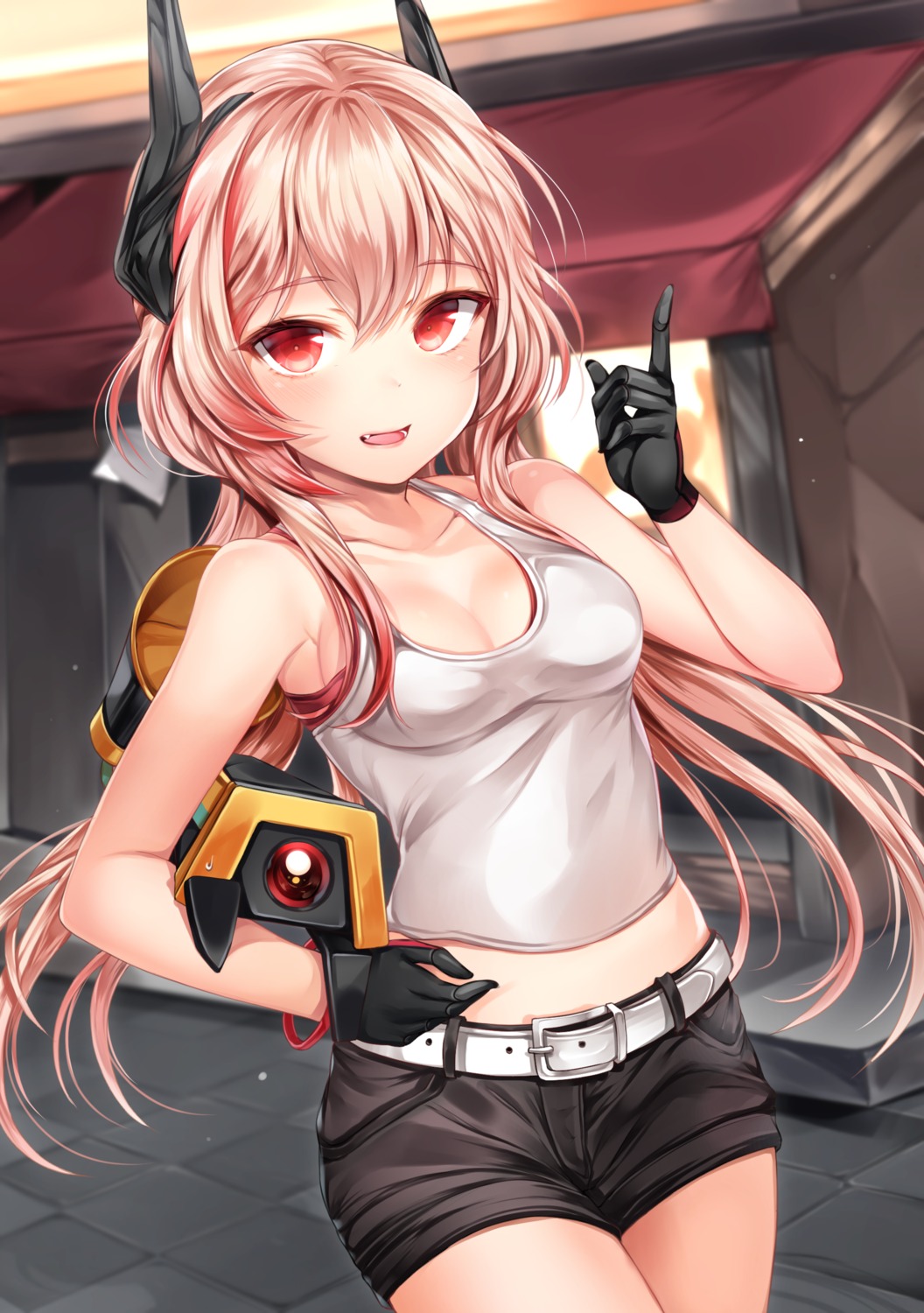 cleavage girls_frontline horns m4_sopmod_ii_(girls_frontline) zerocat