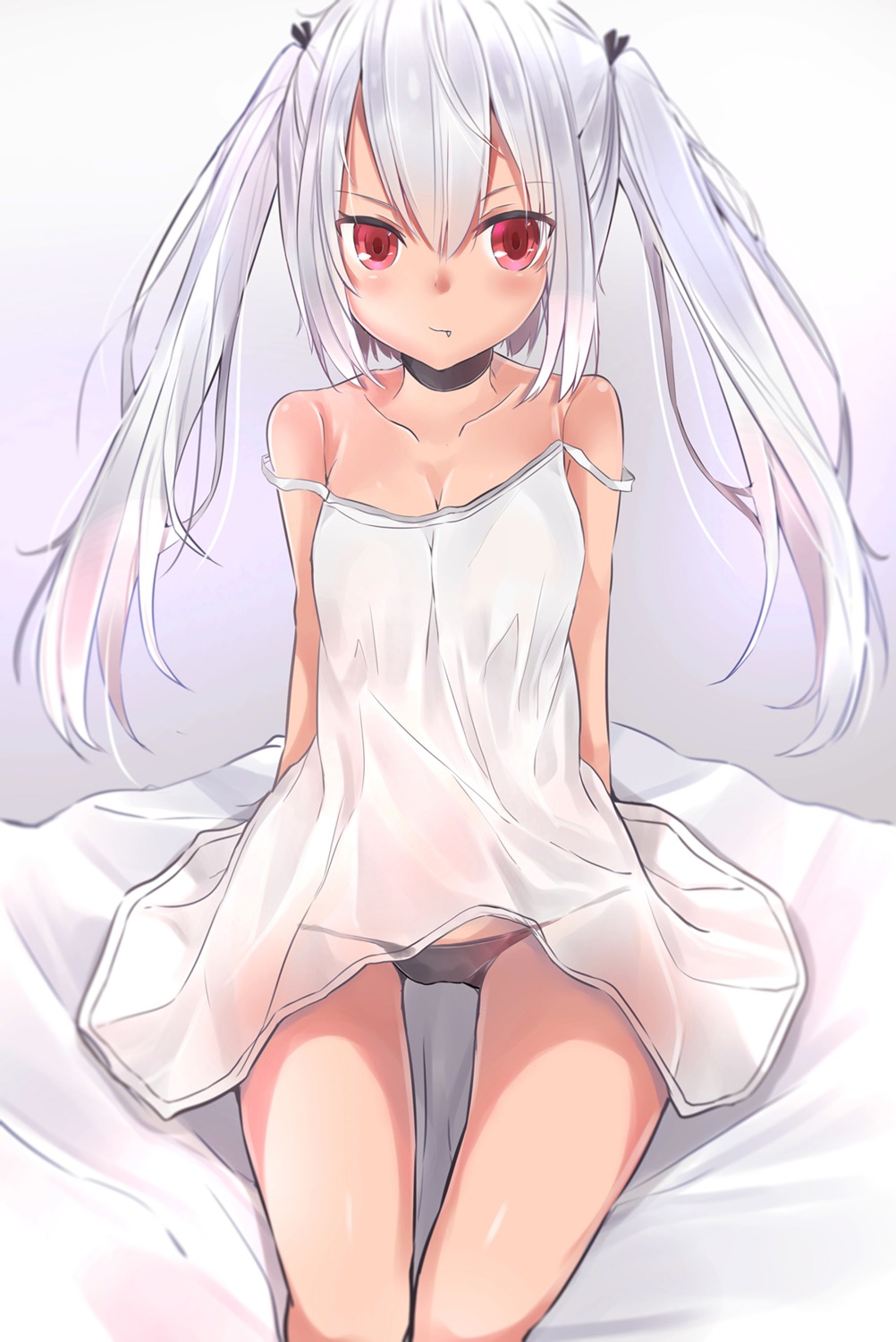 cleavage dress loli neku pantsu see_through summer_dress