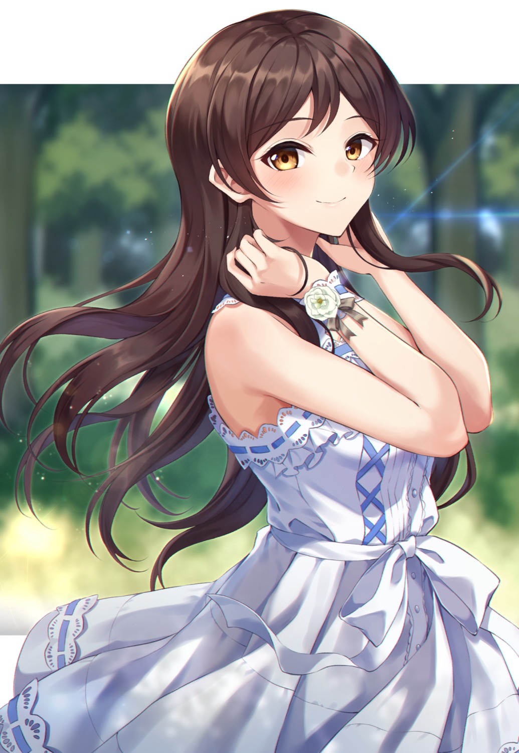 dress kitazawa_shiho kuroto_yuu summer_dress the_idolm@ster the_idolm@ster_million_live!