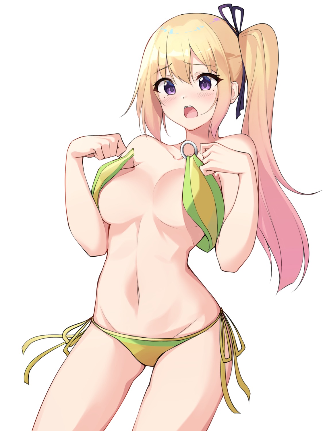 bikini kawakami_mai musaigen_no_phantom_world swimsuits undressing ziro_(zirorong)