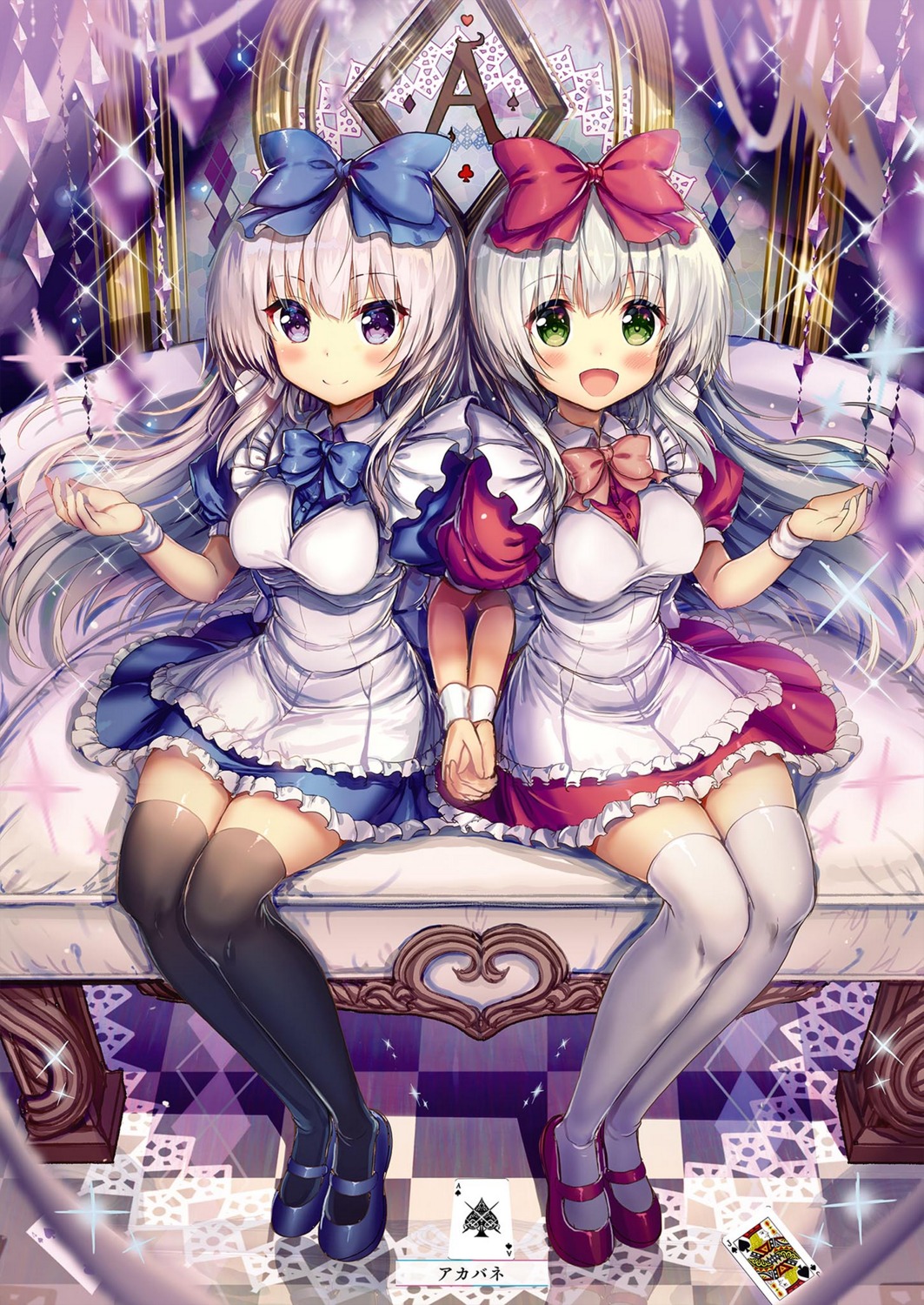 airi_(alice_or_alice) akabane_(zebrasmise) alice_or_alice_siscon_nii-san_to_futago_no_imouto dress rise_(alice_or_alice) thighhighs