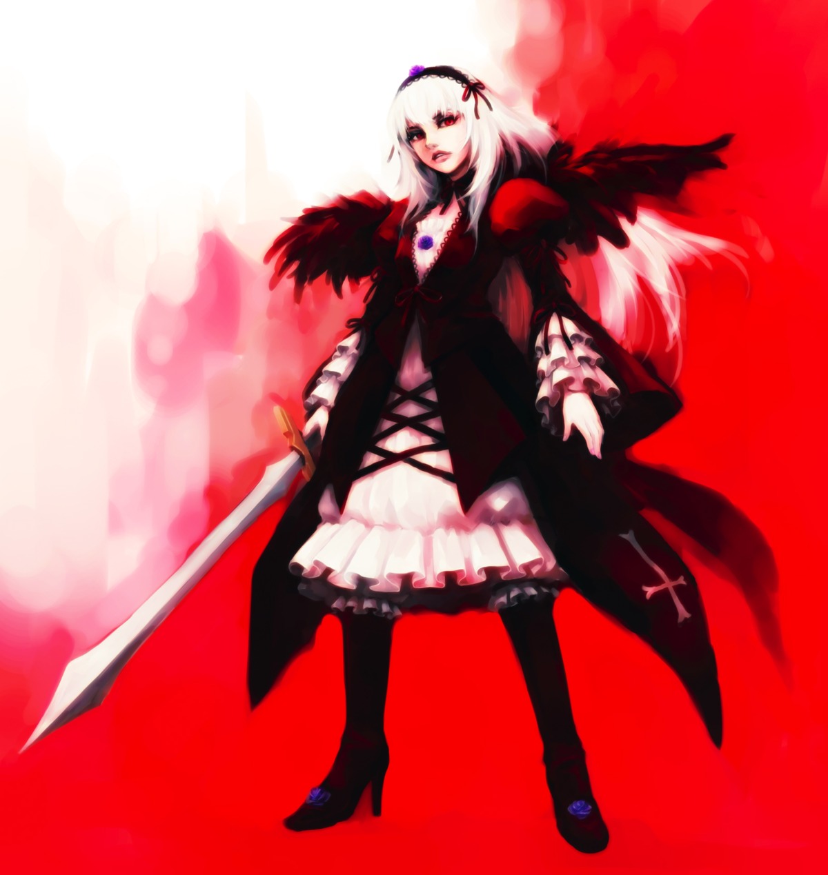 hironox rozen_maiden suigintou sword wings