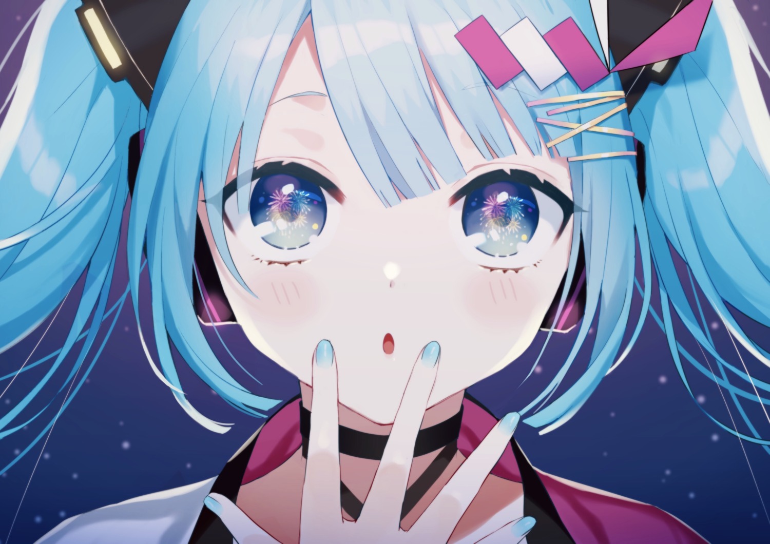 hatsune_miku headphones magical_mirai vocaloid yoritori