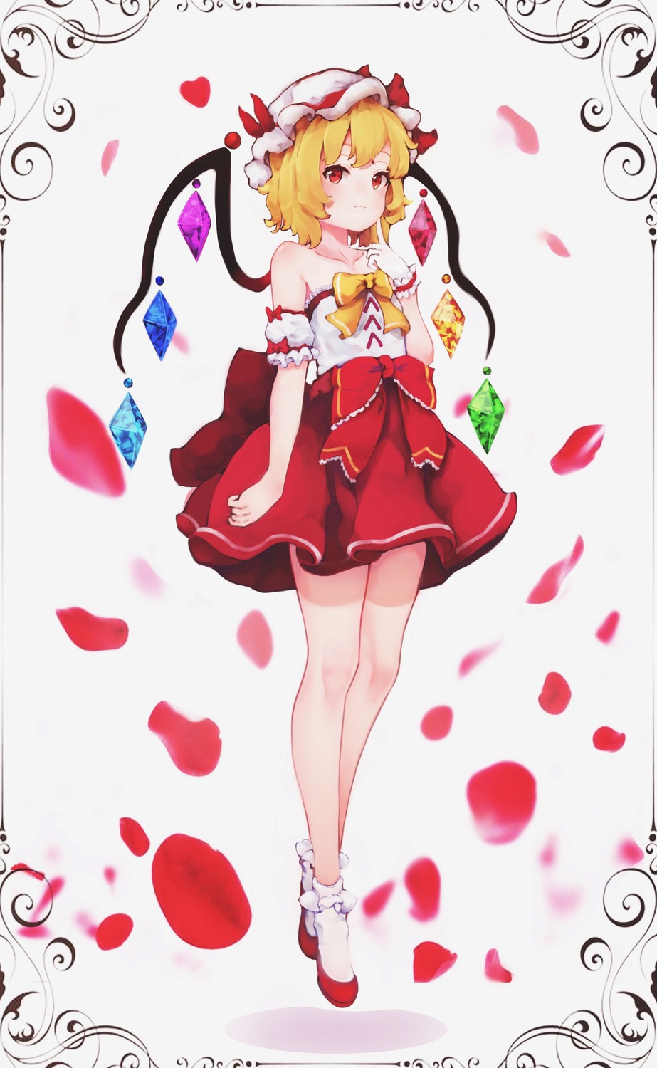 flandre_scarlet loli no_bra touhou wings yeong