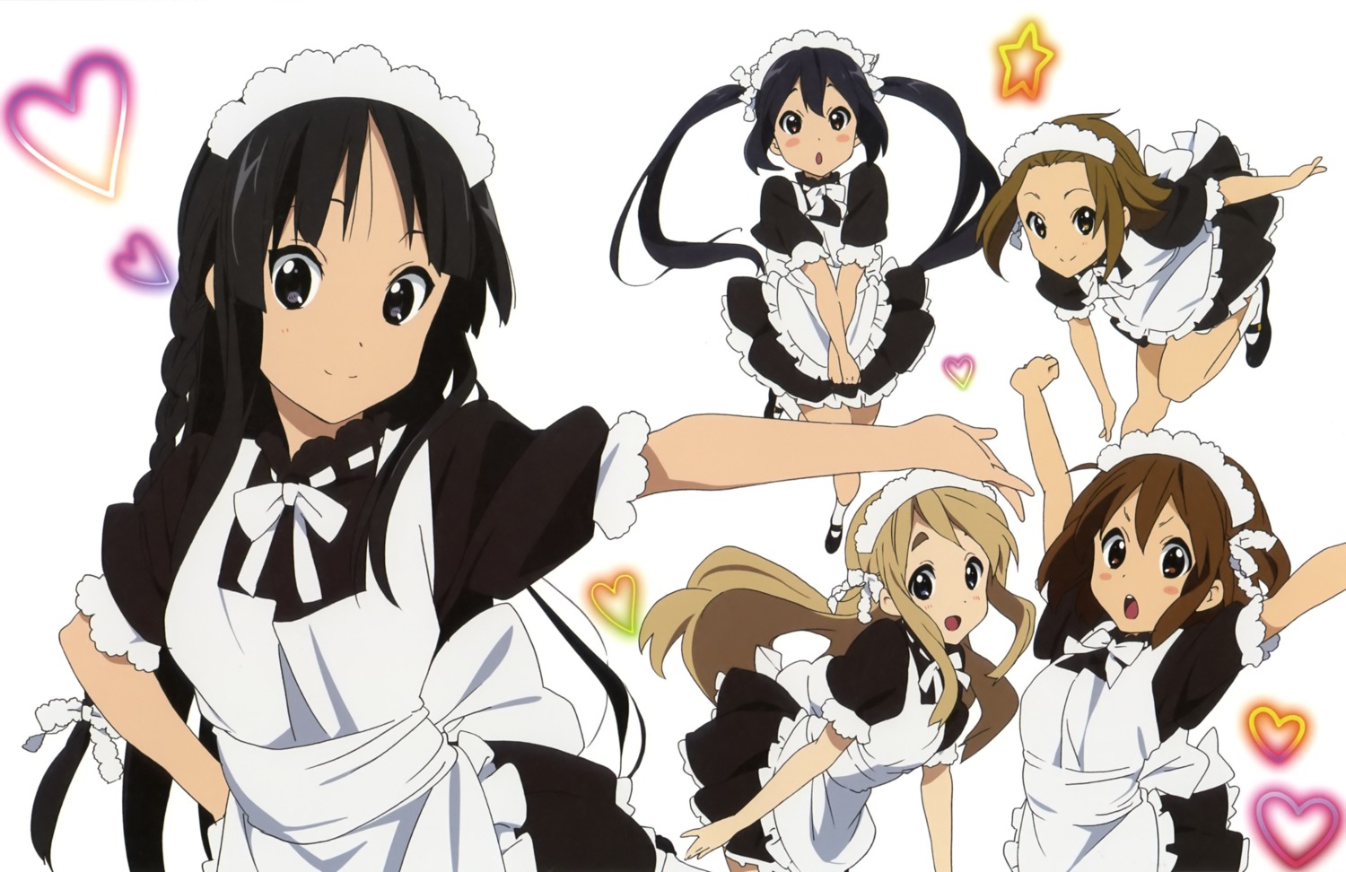 akiyama_mio hirasawa_yui horiguchi_yukiko k-on! kotobuki_tsumugi maid nakano_azusa tainaka_ritsu