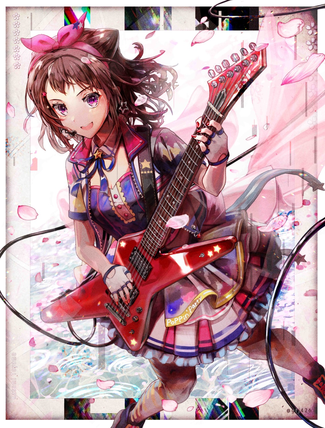 bang_dream! guitar pantyhose tagme toyama_kasumi uniform