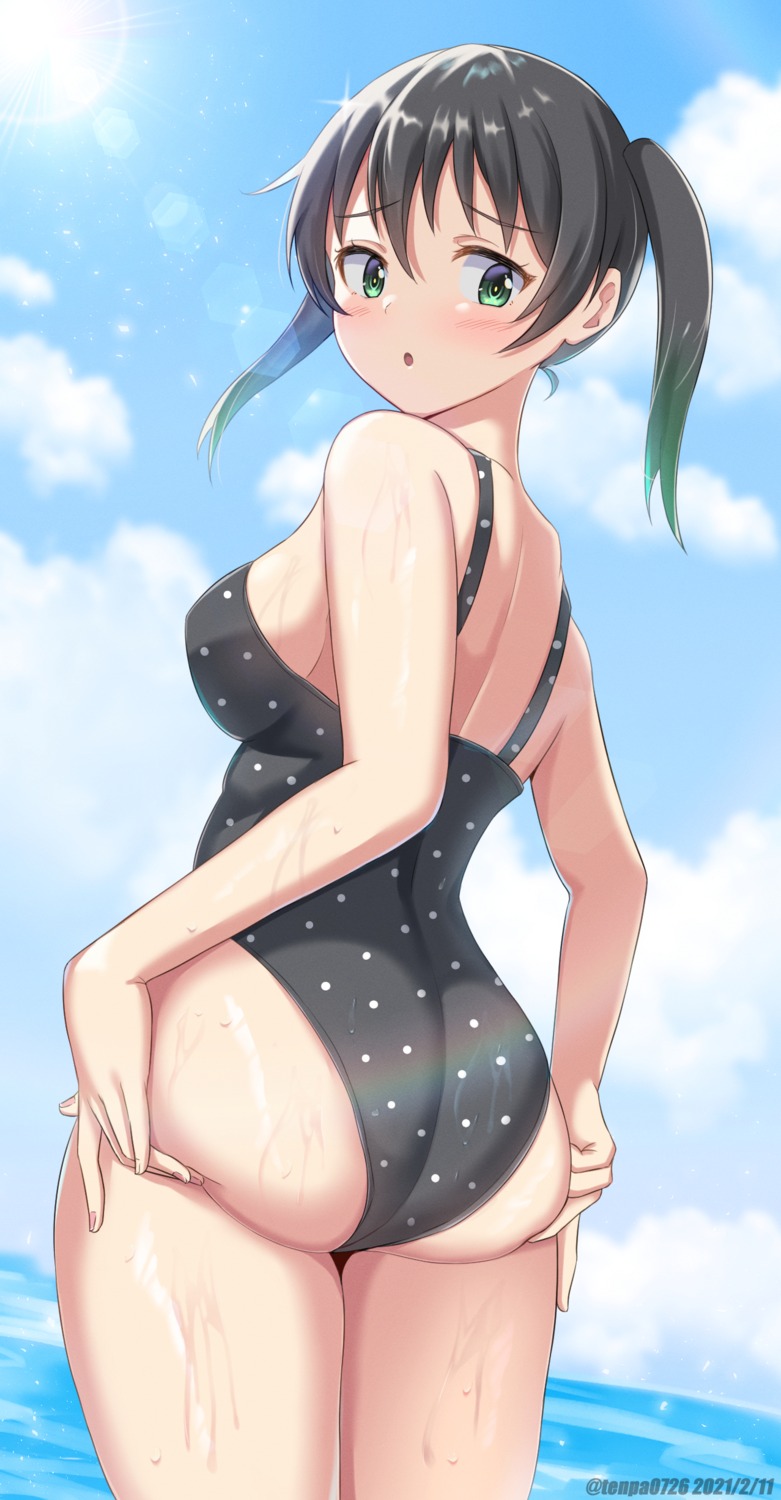 ass ass_grab love_live!_nijigasaki_high_school_idol_club swimsuits takasaki_yuu tenpa_(tenpa2190) wet