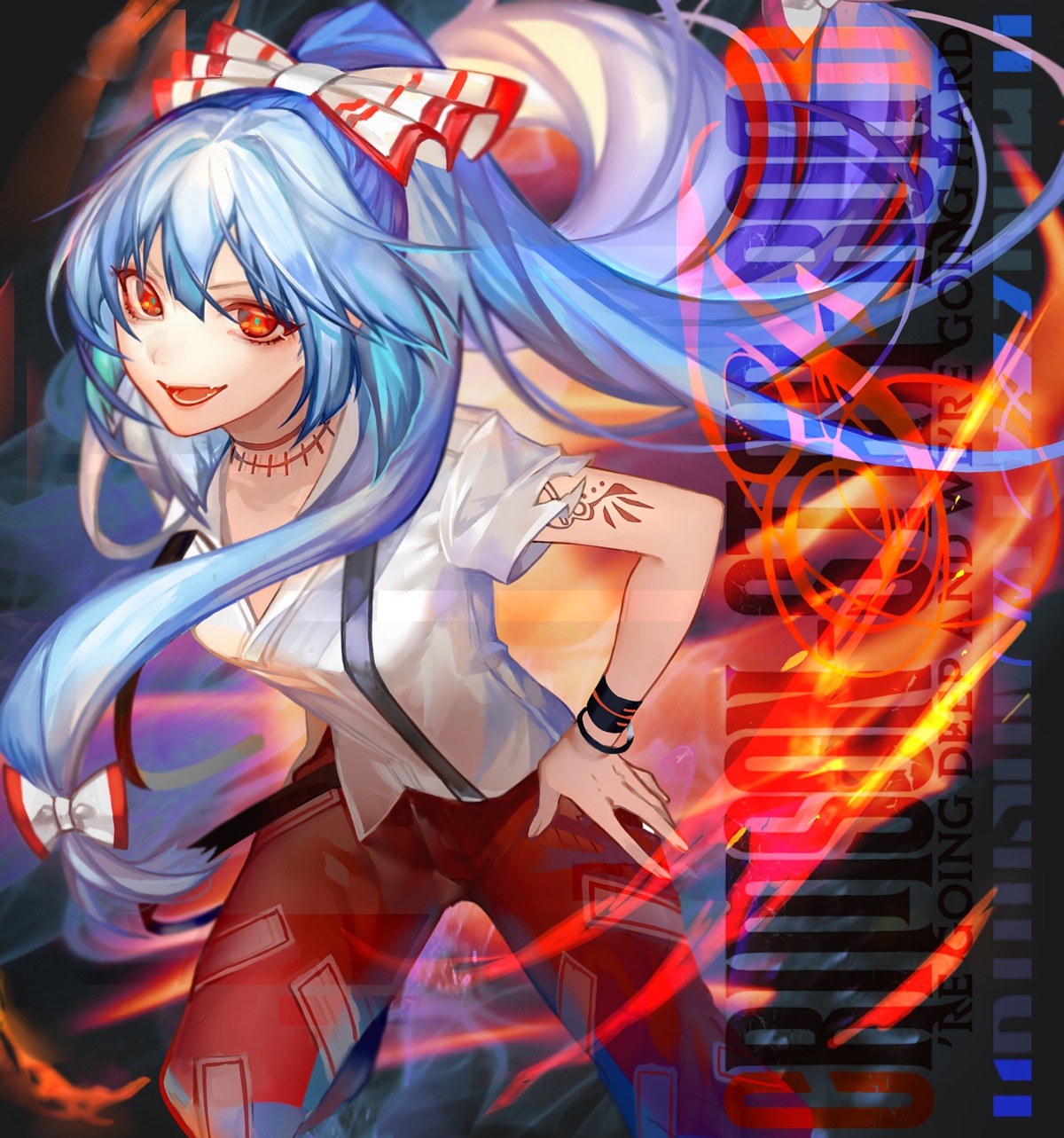 fujiwara_no_mokou loalo tattoo touhou