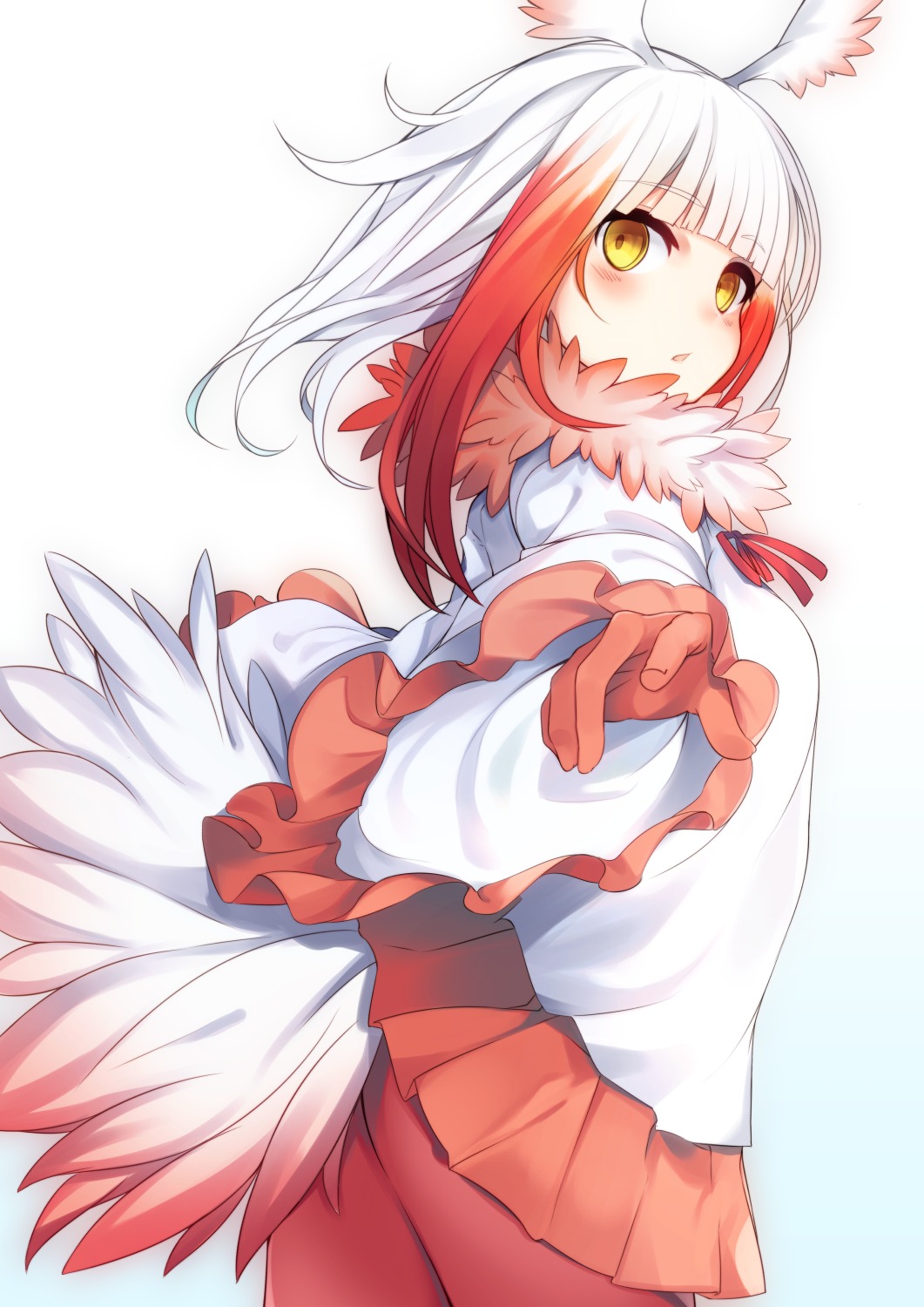 crested_ibis kemono_friends pantyhose tail tsunekichi wings