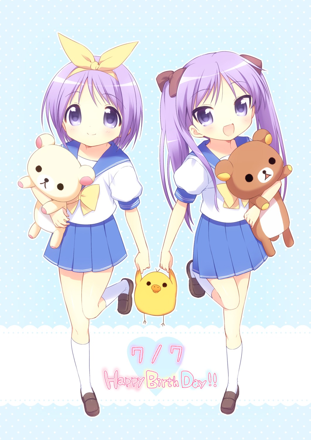 hiiragi_kagami hiiragi_tsukasa lucky_star seifuku usashiro_mani