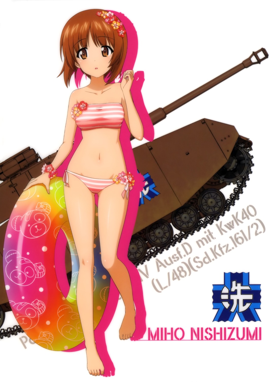 bikini girls_und_panzer nishizumi_miho swimsuits tagme