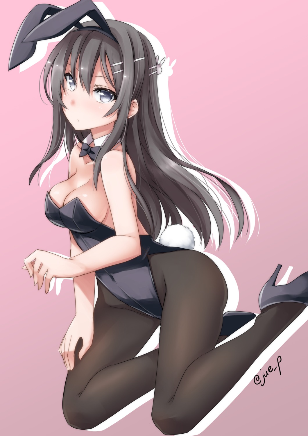 animal_ears bunny_ears bunny_girl heels pantyhose sakurajima_mai seishun_buta_yarou tail yuuki_eishi