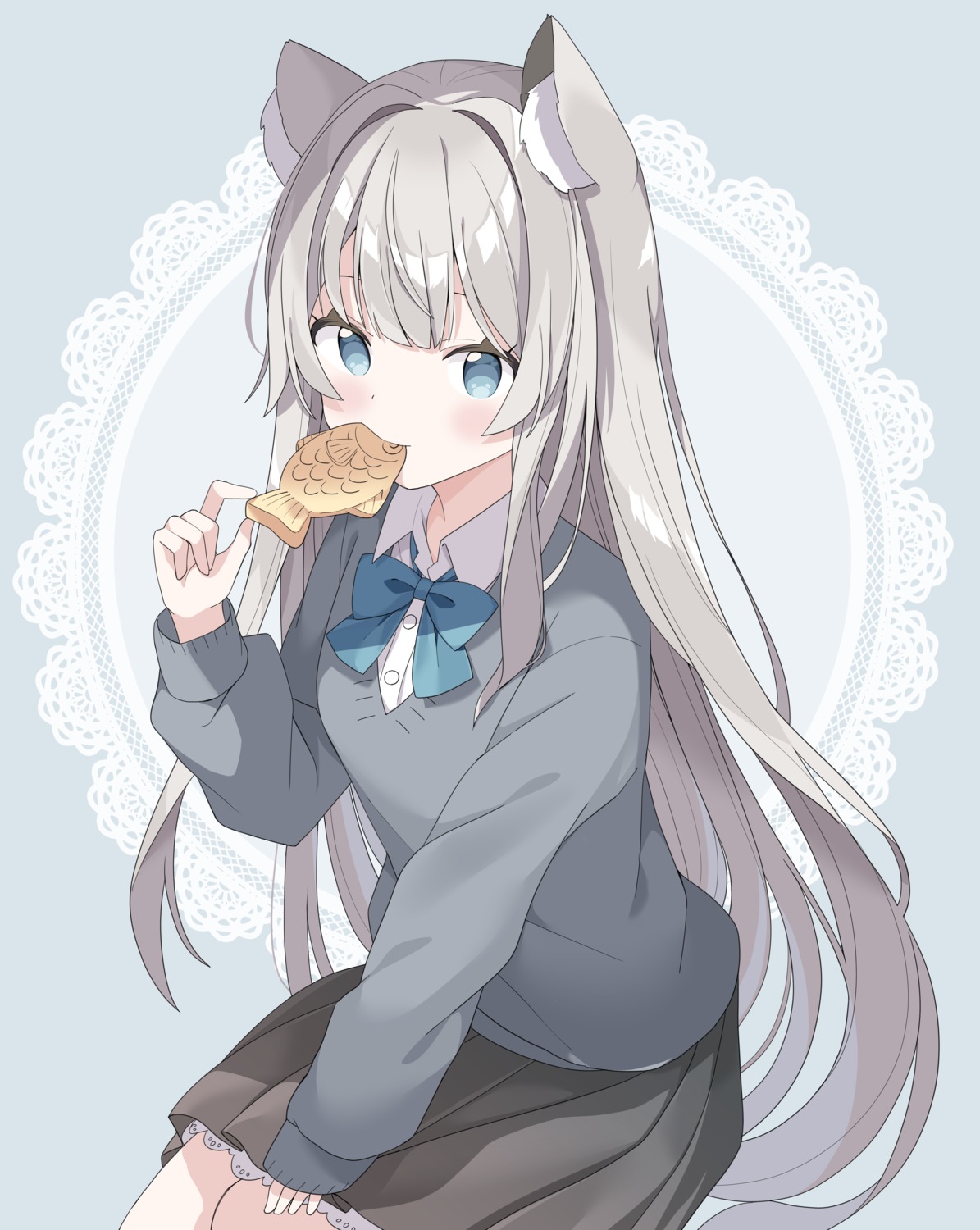 animal_ears nekomimi seifuku sweater tantan_men_(dragon)