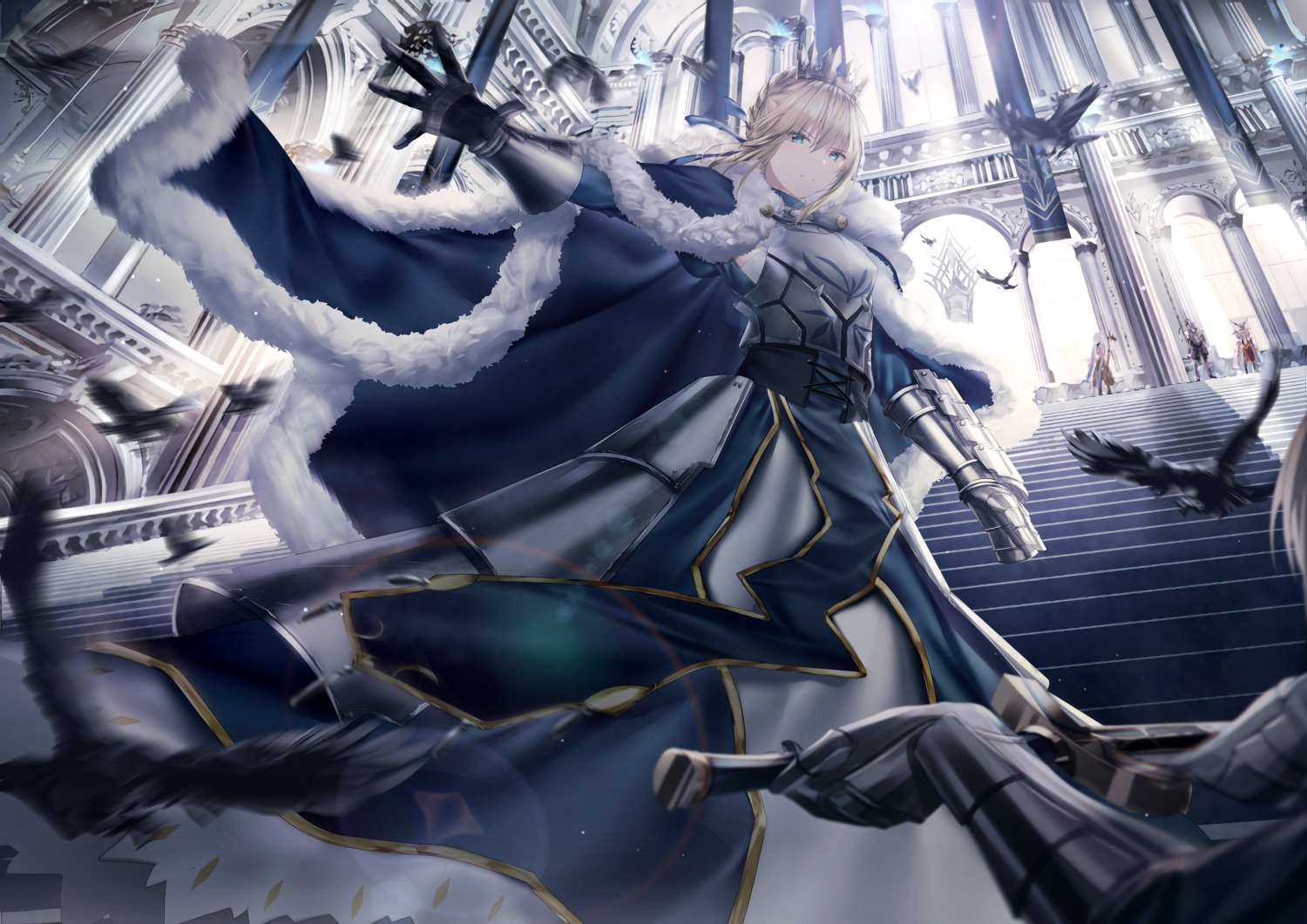 armor artist_revision dress fate/grand_order junpaku_karen saber sword
