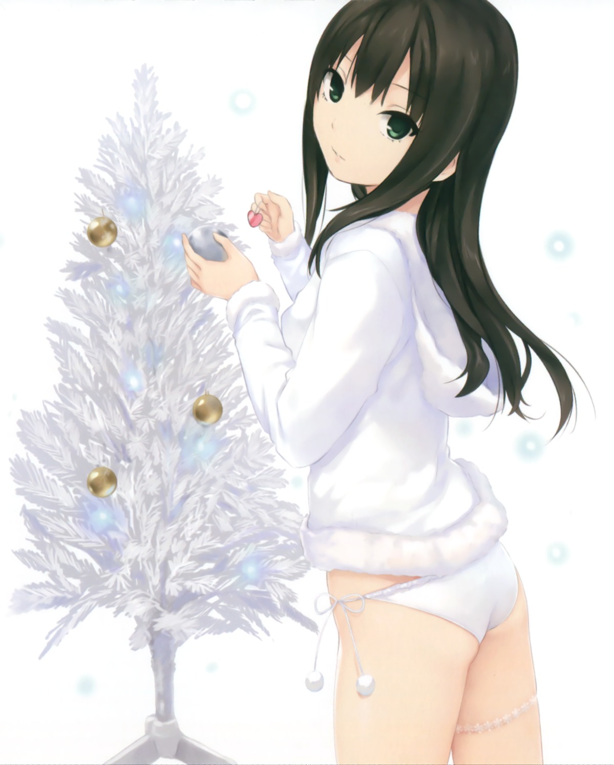 ass card christmas coffee-kizoku pantsu royal_mountain shibuya_rin string_panties the_idolm@ster the_idolm@ster_cinderella_girls