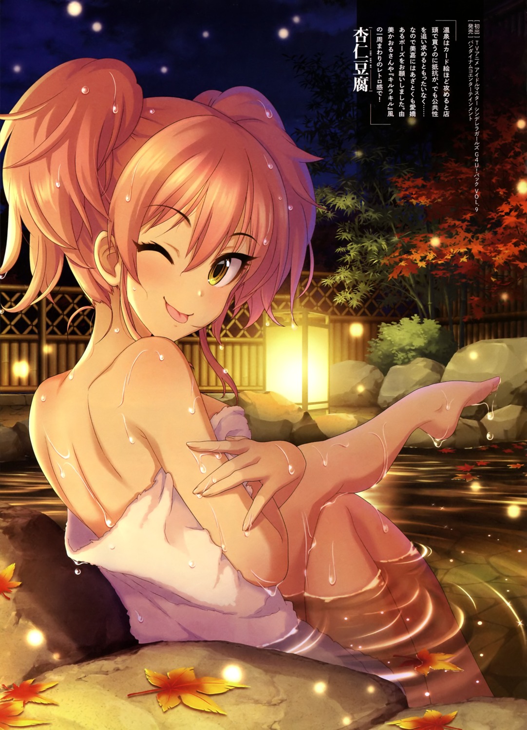 annin_douhu jougasaki_mika onsen the_idolm@ster the_idolm@ster_cinderella_girls towel wet