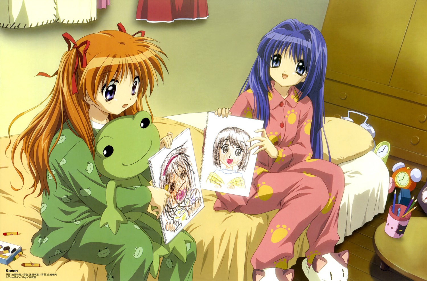 ikeda_kazumi kanon minase_nayuki pajama sawatari_makoto