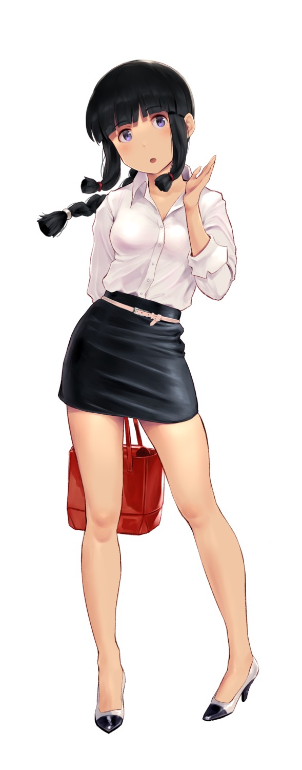 dress_shirt heels kantai_collection kitakami_(kancolle) wa_(genryusui)