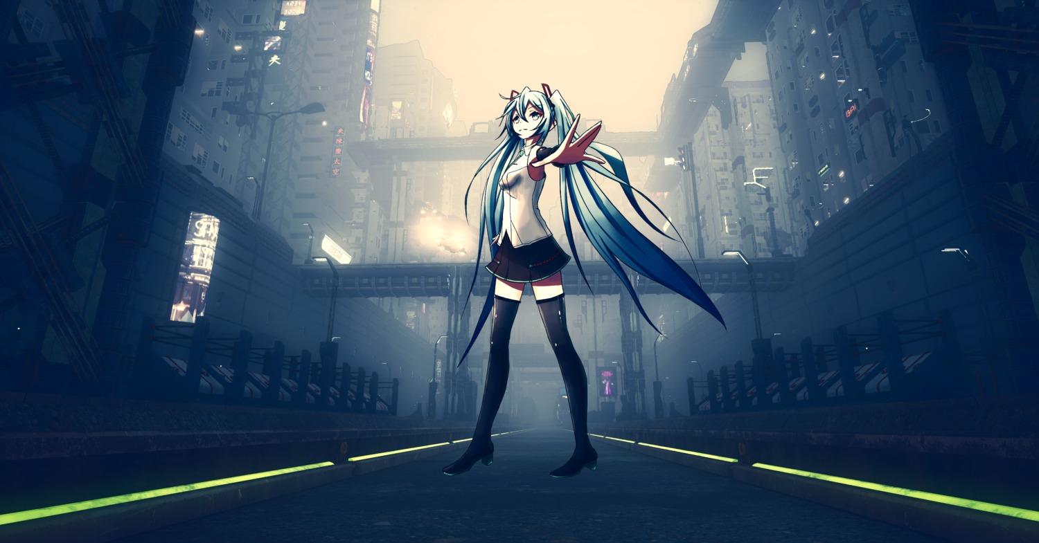 hatsune_miku heels tagme thighhighs vocaloid