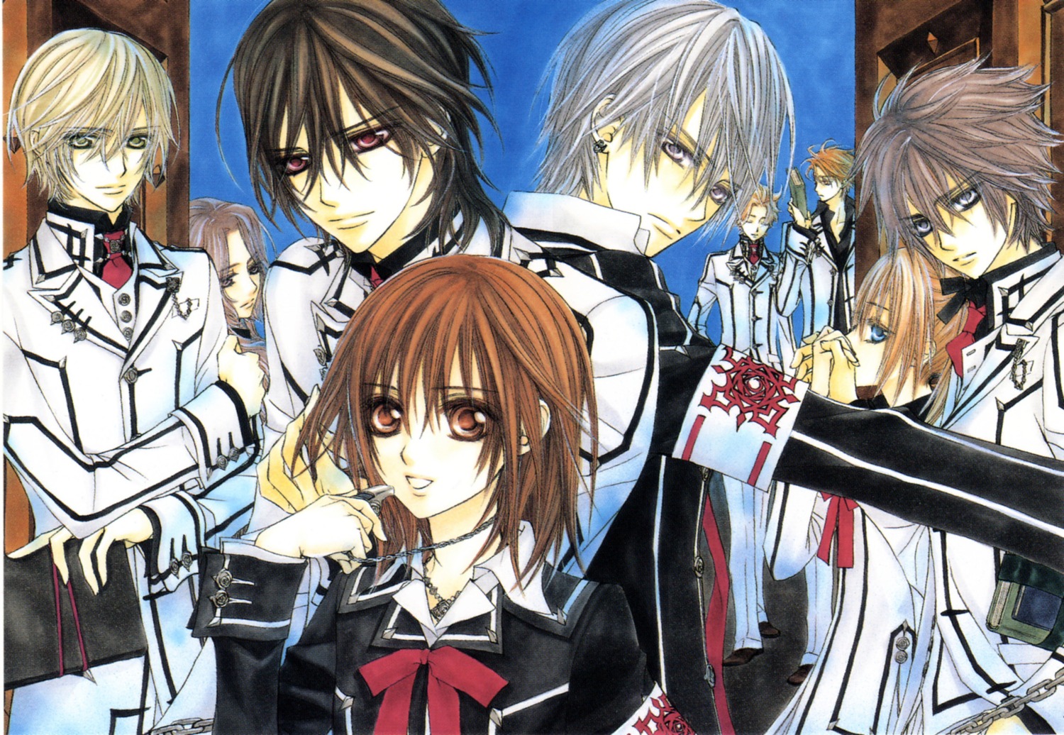 aidou_hanabusa cross_yuuki hino_matsuri ichijou_takuma kain_akatsuki kiryuu_zero kuran_kaname shiki_senri souen_ruka touya_rima vampire_knight