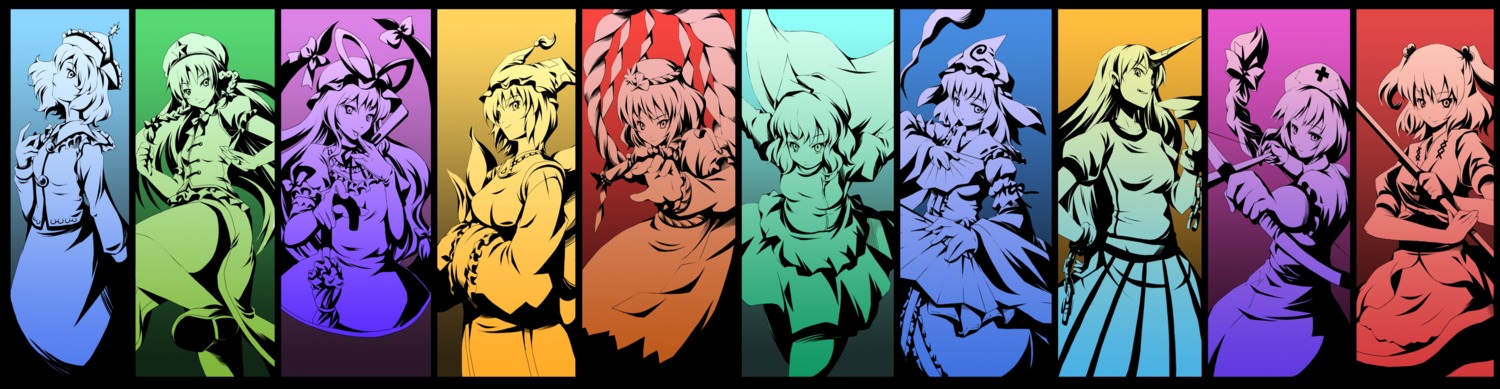 hong_meiling hoshiguma_yuugi letty_whiterock merlin_prismriver michii_yuuki onozuka_komachi saigyouji_yuyuko touhou yagokoro_eirin yakumo_ran yakumo_yukari yasaka_kanako