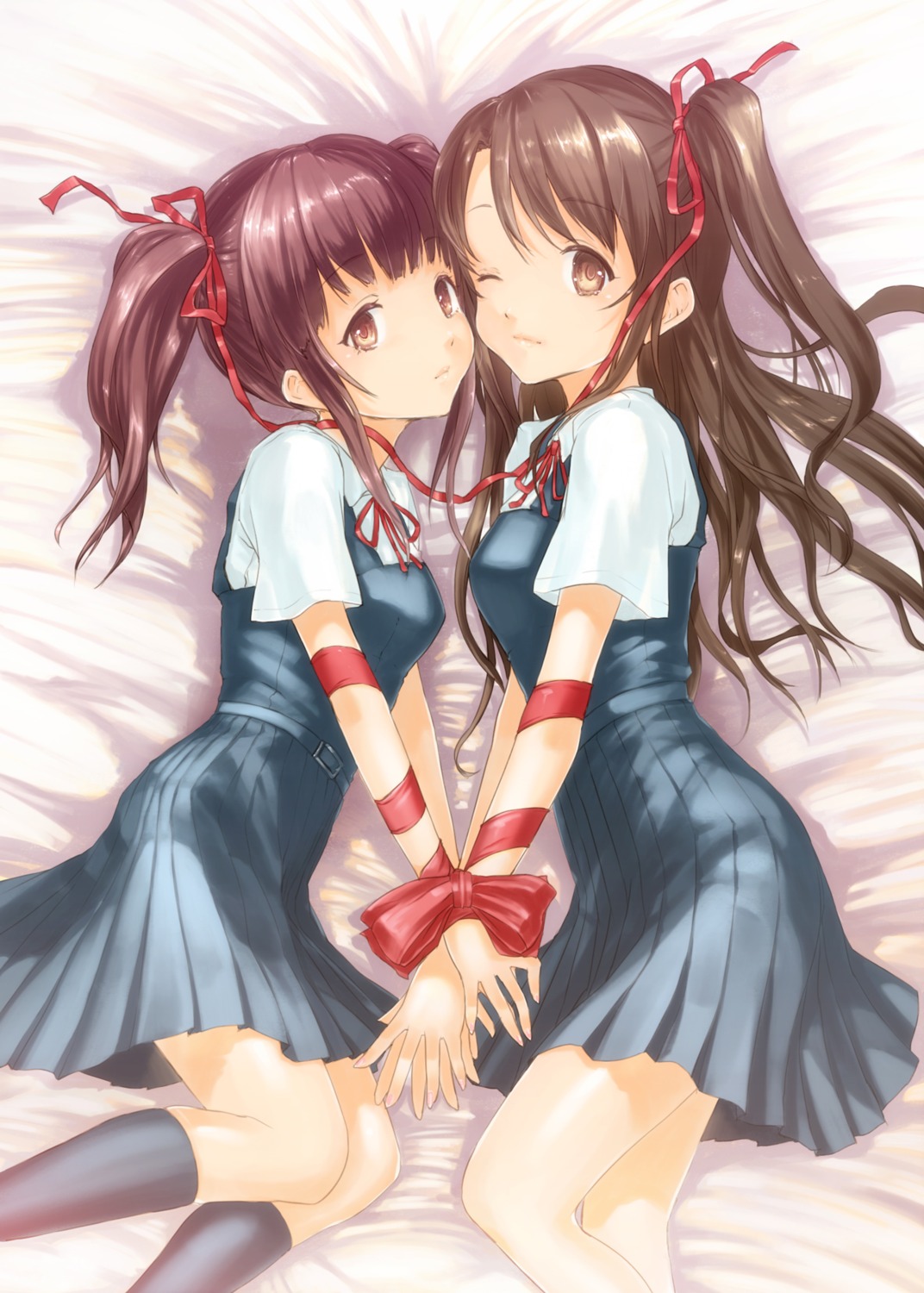 bondage ogata_chieri seifuku shimamura_uzuki taira the_idolm@ster the_idolm@ster_cinderella_girls