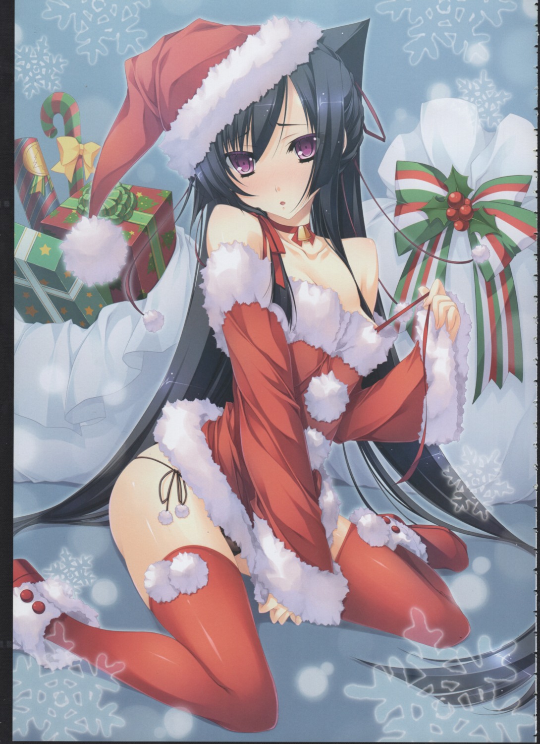 christmas katagiri_hinata raw_scan thighhighs