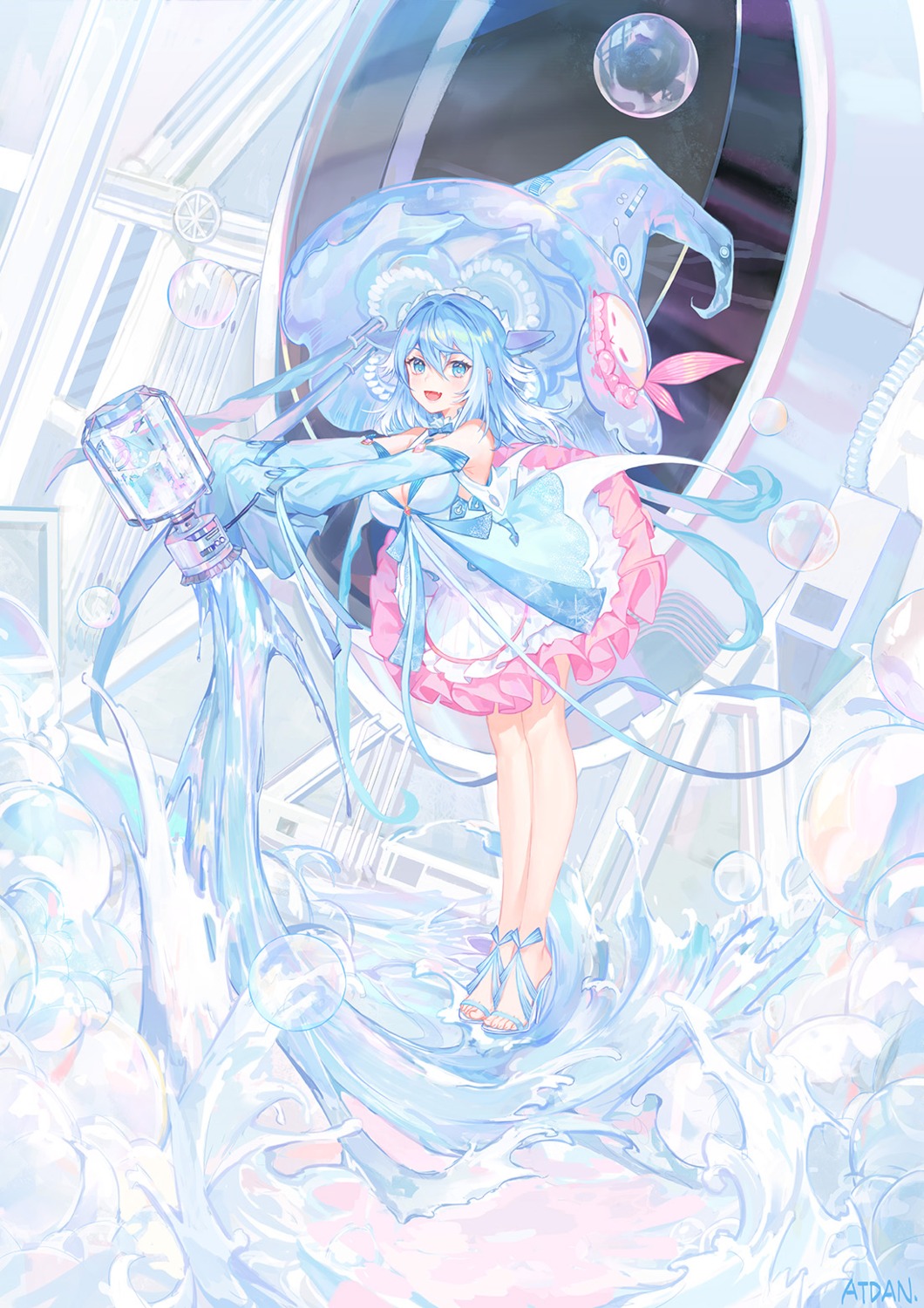 artist_revision atdan cleavage dress haiyi heels skirt_lift synthesizer_v witch