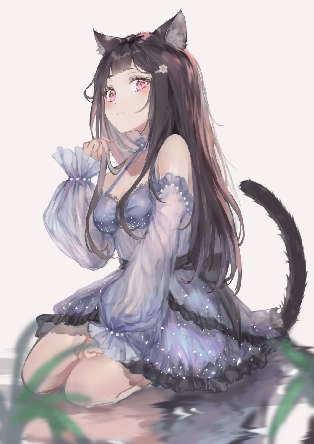 akalee animal_ears dress nekomimi tail