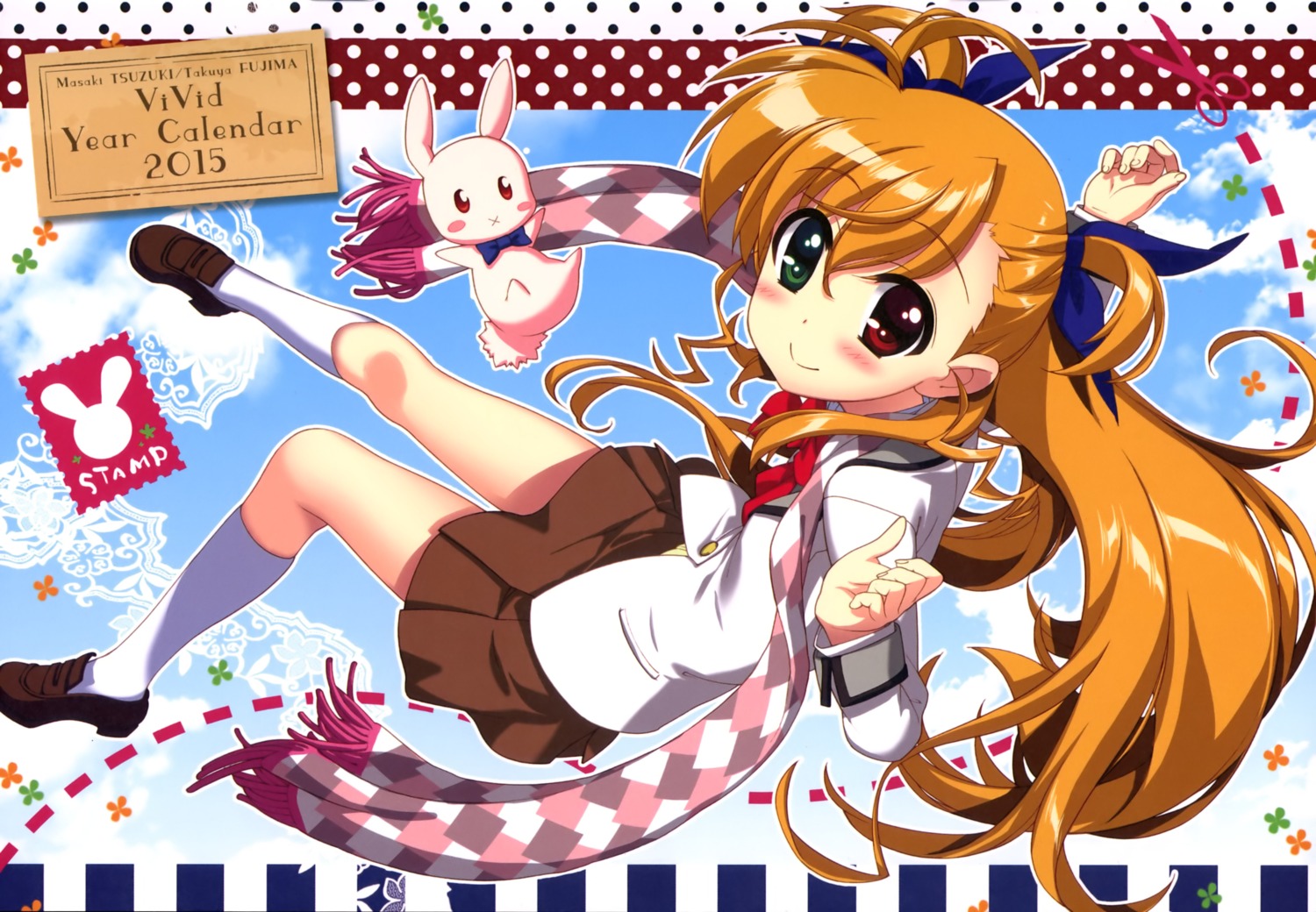 fujima_takuya heterochromia mahou_shoujo_lyrical_nanoha mahou_shoujo_lyrical_nanoha_vivid sacred_heart seifuku vivio