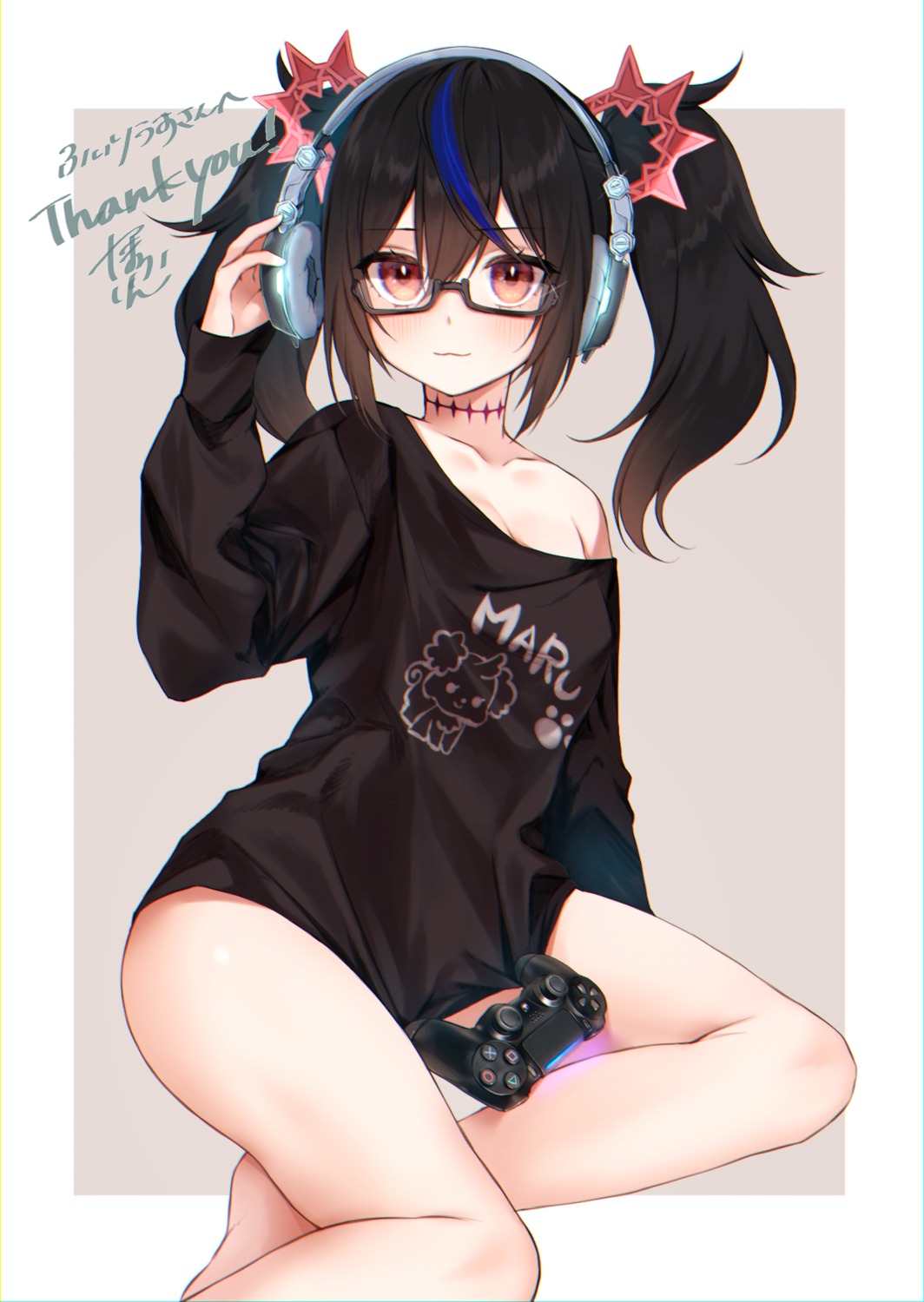 headphones megane no_bra tamafurin