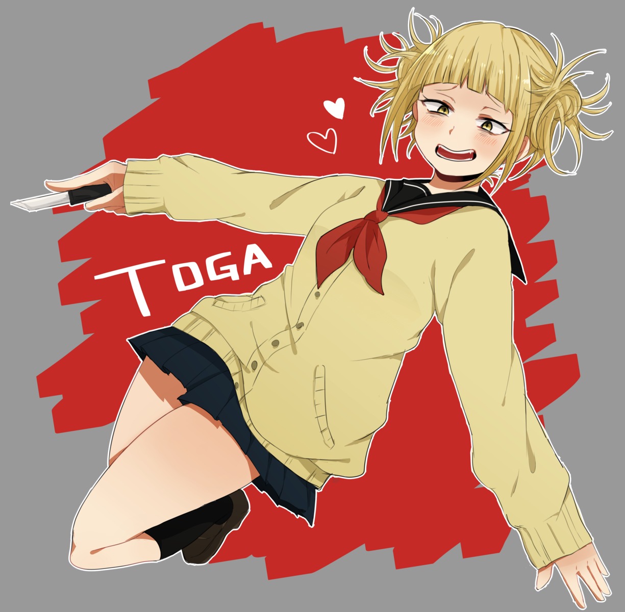 asamikan boku_no_hero_academia seifuku sweater toga_himiko