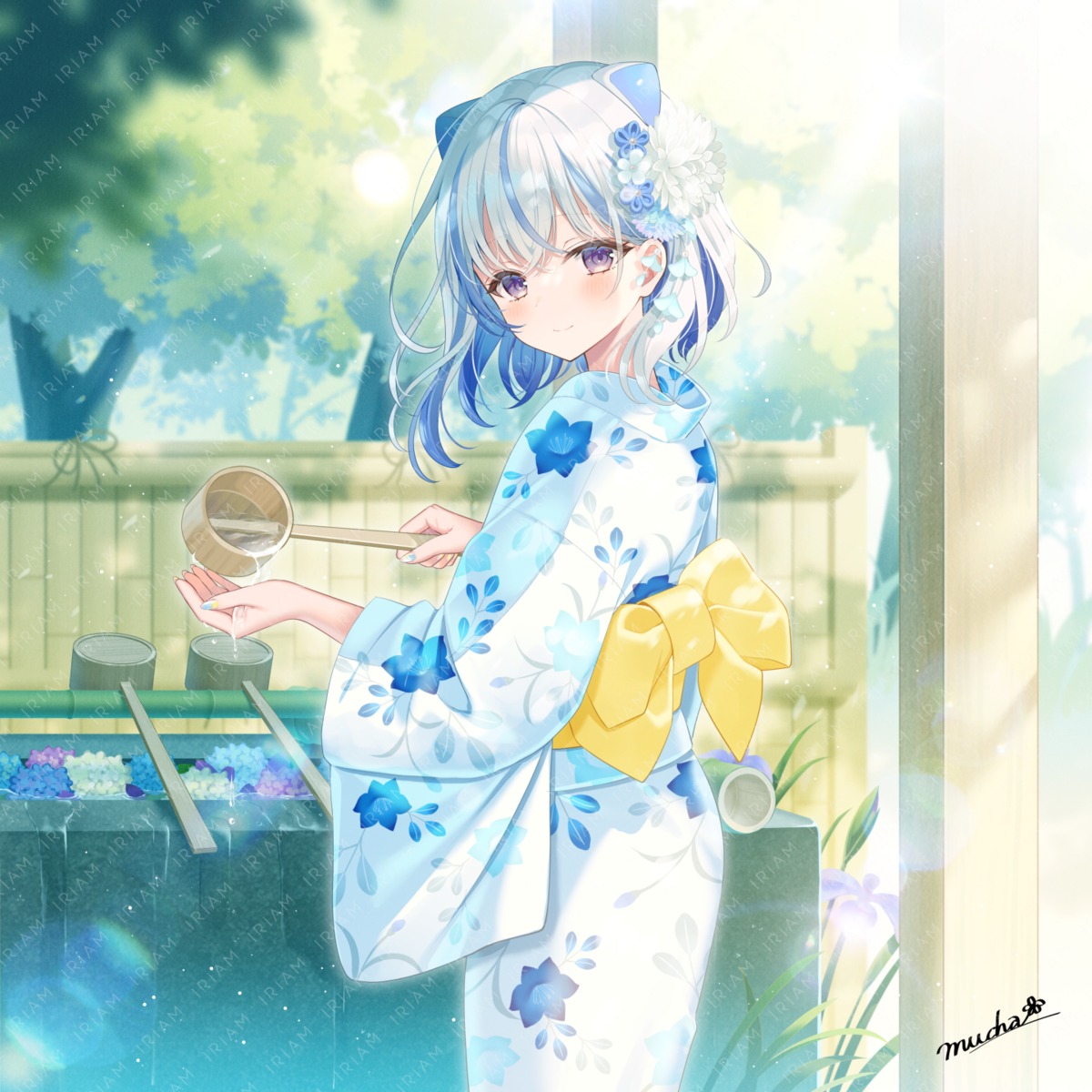 iriam miria_(iriam) myusha watermark yukata