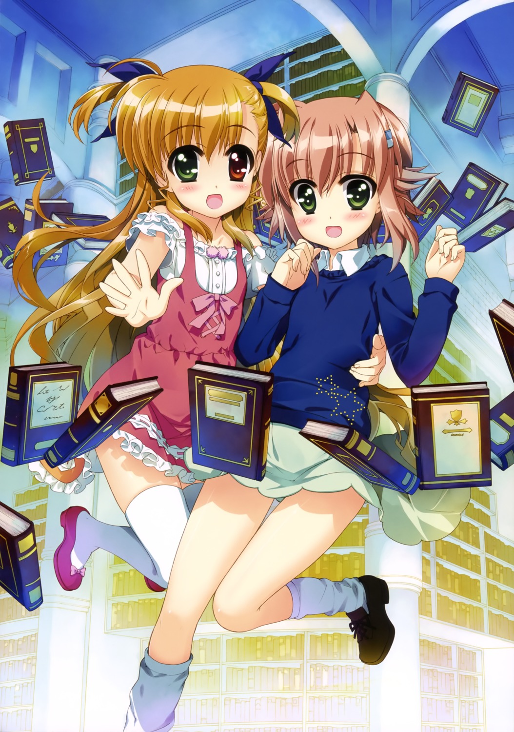 dress fujima_takuya heterochromia mahou_shoujo_lyrical_nanoha mahou_shoujo_lyrical_nanoha_vivid miura_rinaldi thighhighs vivio