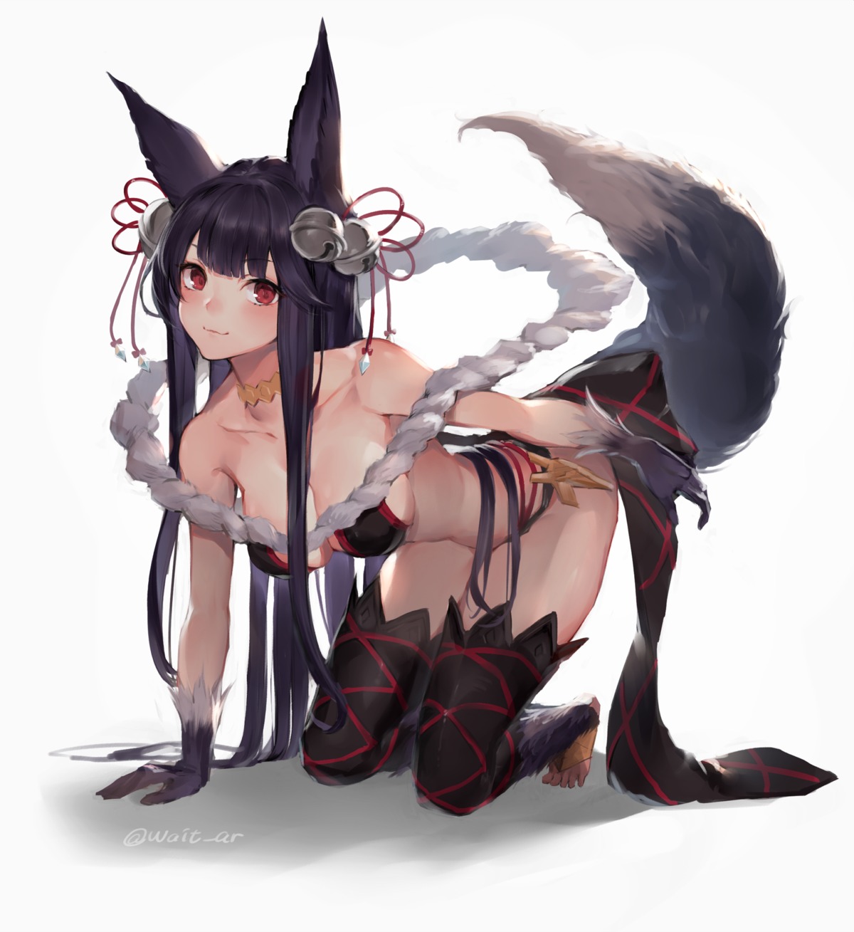 animal_ears bikini_armor granblue_fantasy oyu_(sijimisizimi) tail thighhighs yuel_(granblue_fantasy)