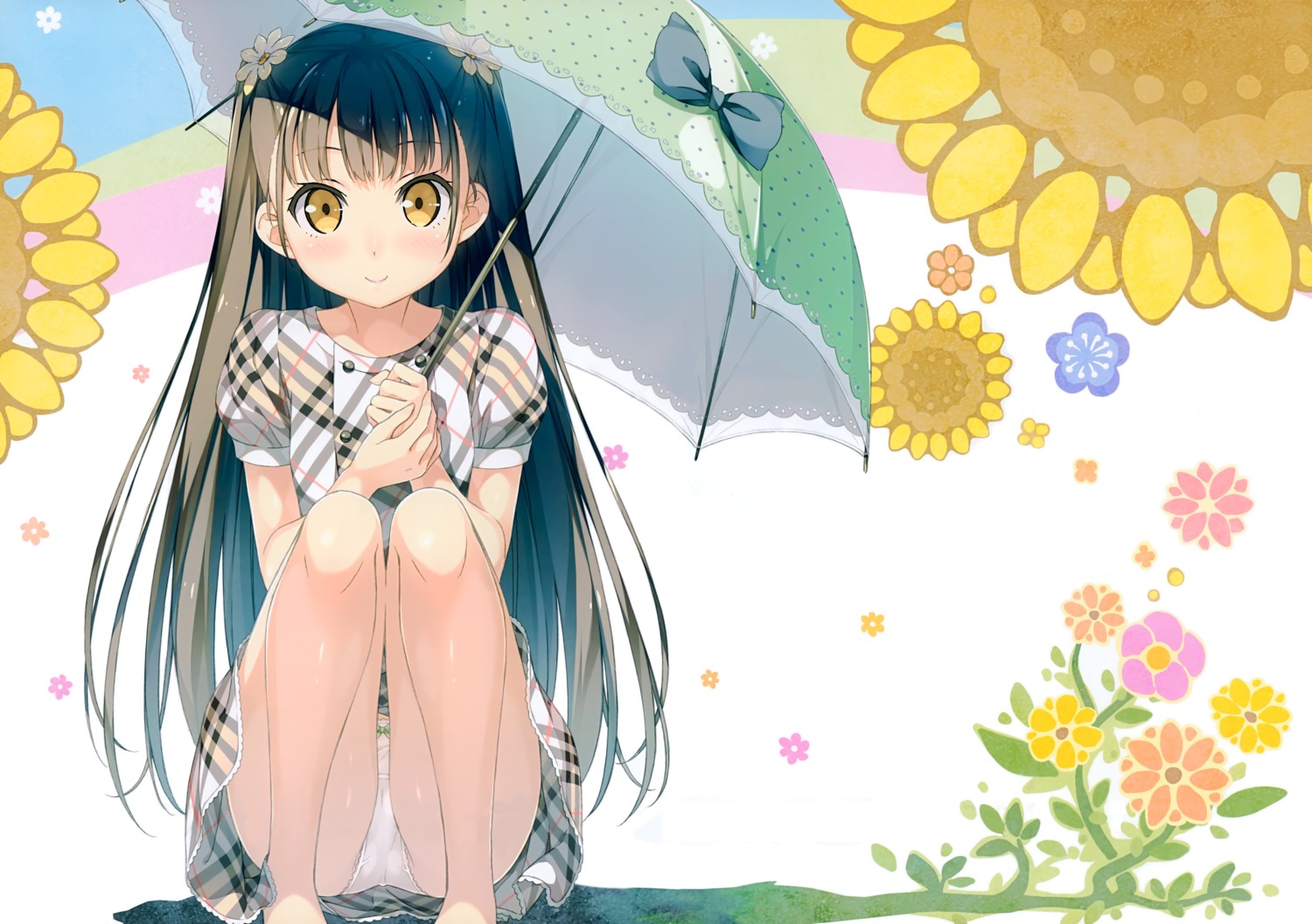 5_nenme_no_houkago detexted dress kantoku nagisa_(kantoku) pantsu umbrella