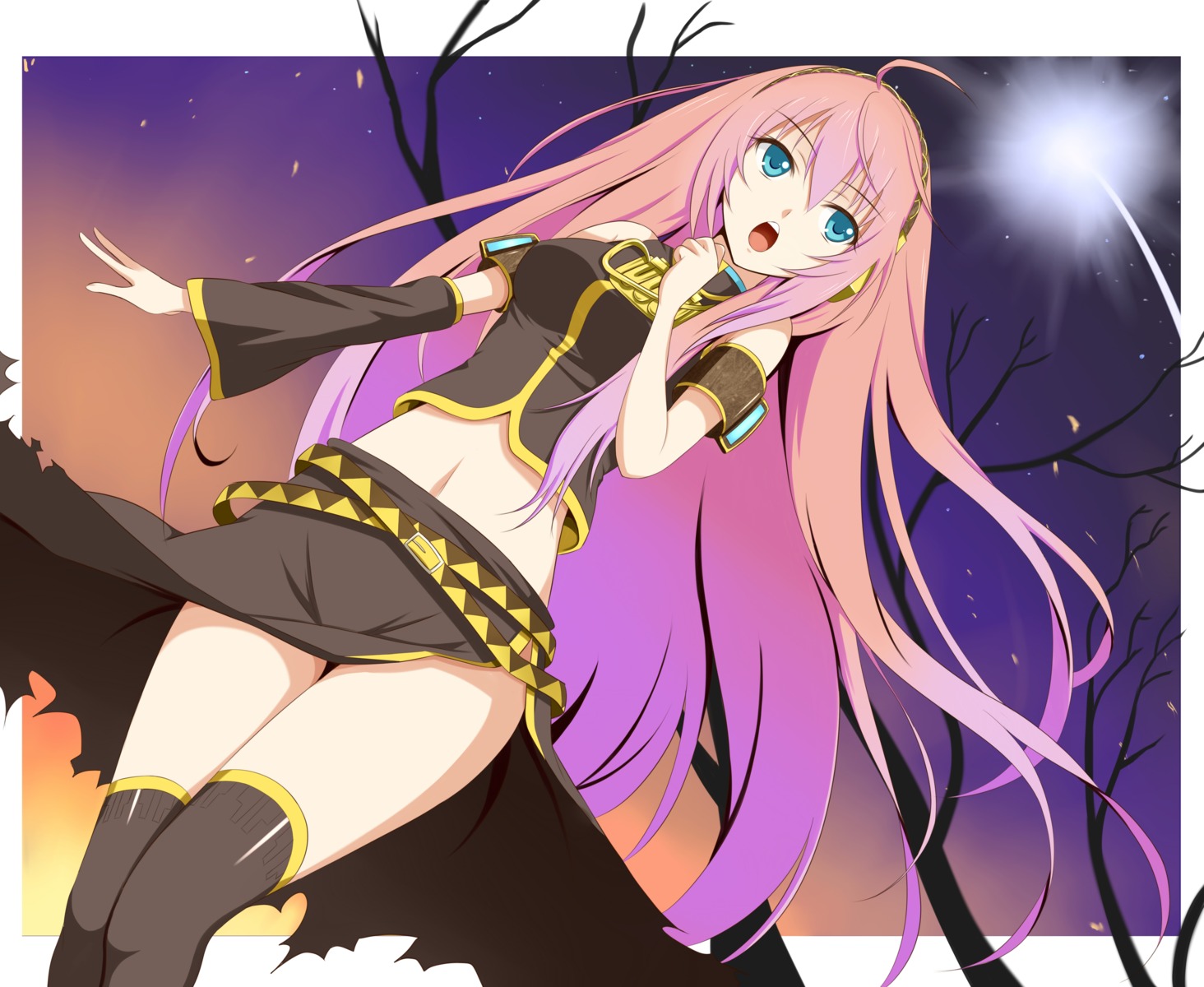 dansa megurine_luka thighhighs vocaloid