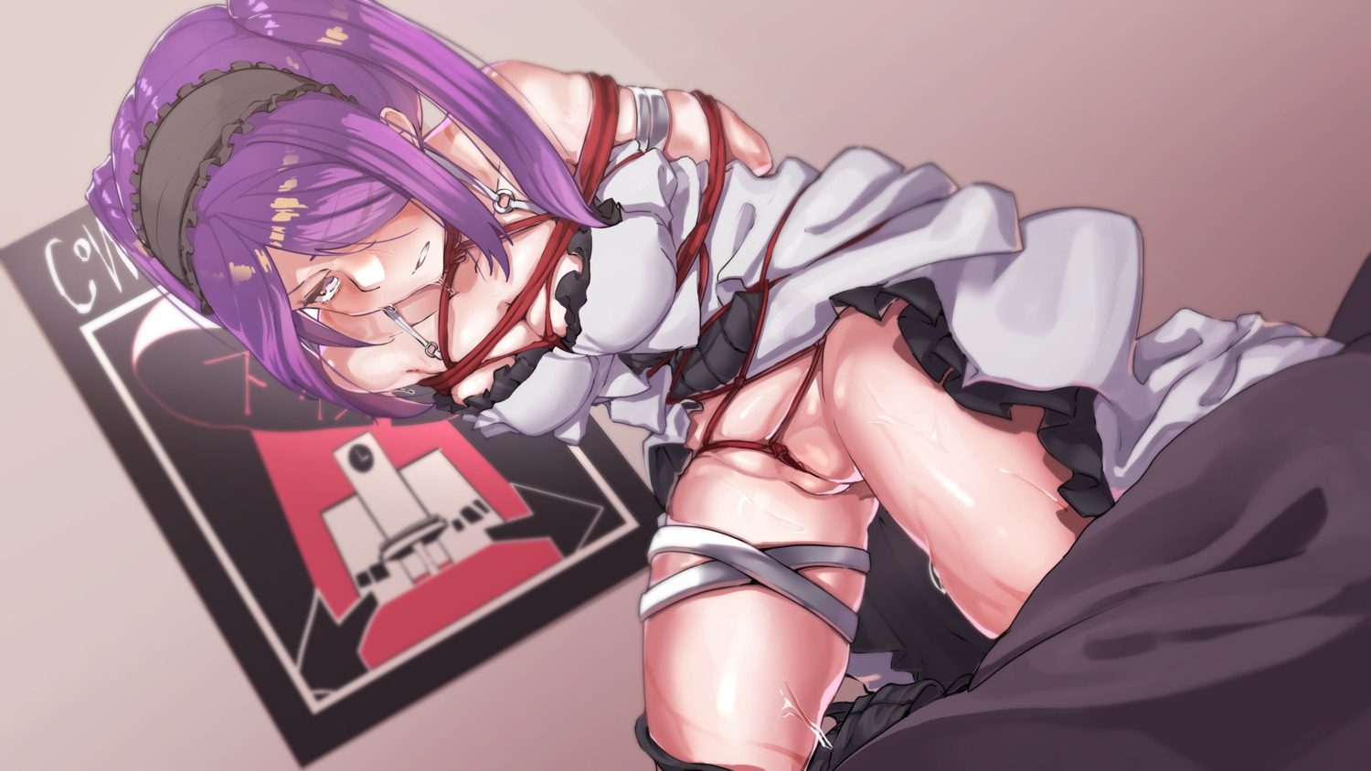 bondage cleavage euryale fate/grand_order hanazawa_suou nopan pussy wallpaper