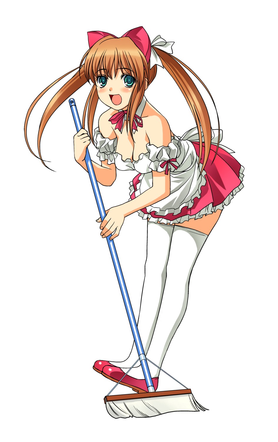 a1 cleavage initial-g thighhighs waitress