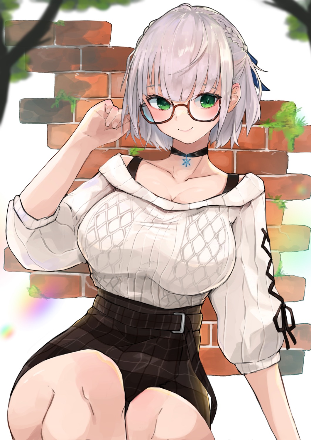 chankuro hololive megane shirogane_noel sweater