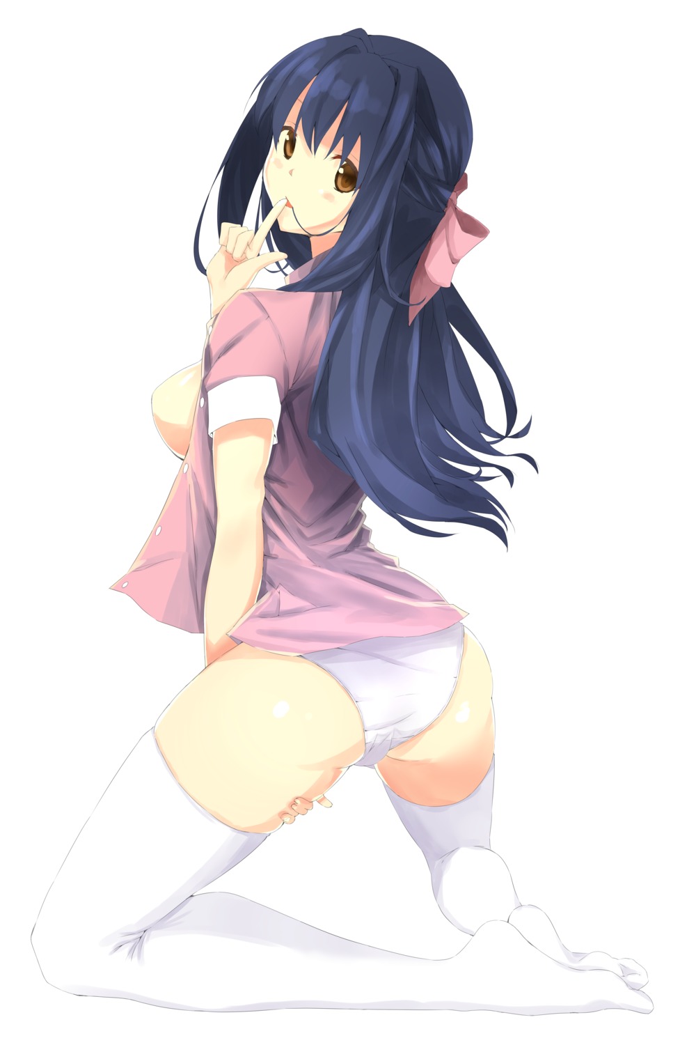 agent_aika aika_(series) ass breasts golden_delmo nipples no_bra open_shirt pantsu petoriyacowa_rie thighhighs uniform yuukauta