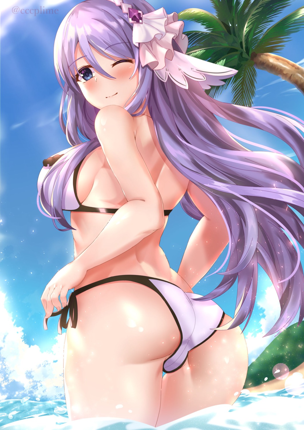 ass bikini hoshino_shizuru princess_connect princess_connect!_re:dive swimsuits wet yagiryu