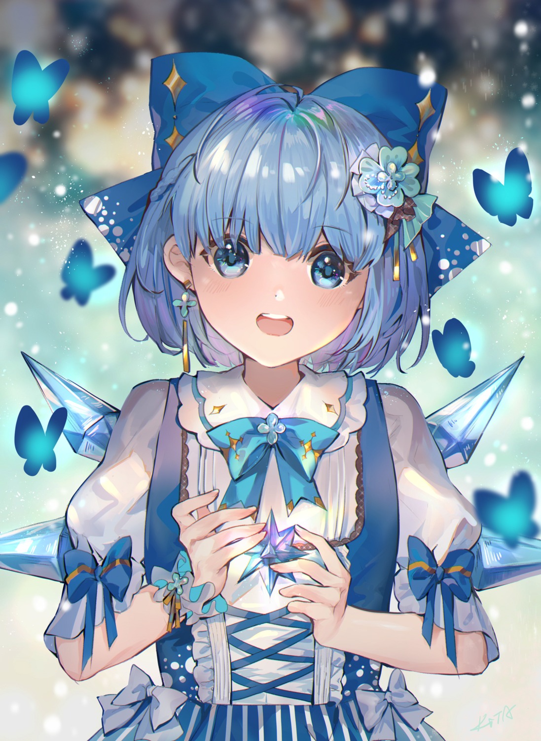 cirno dress kita_(kitairoha) touhou wings