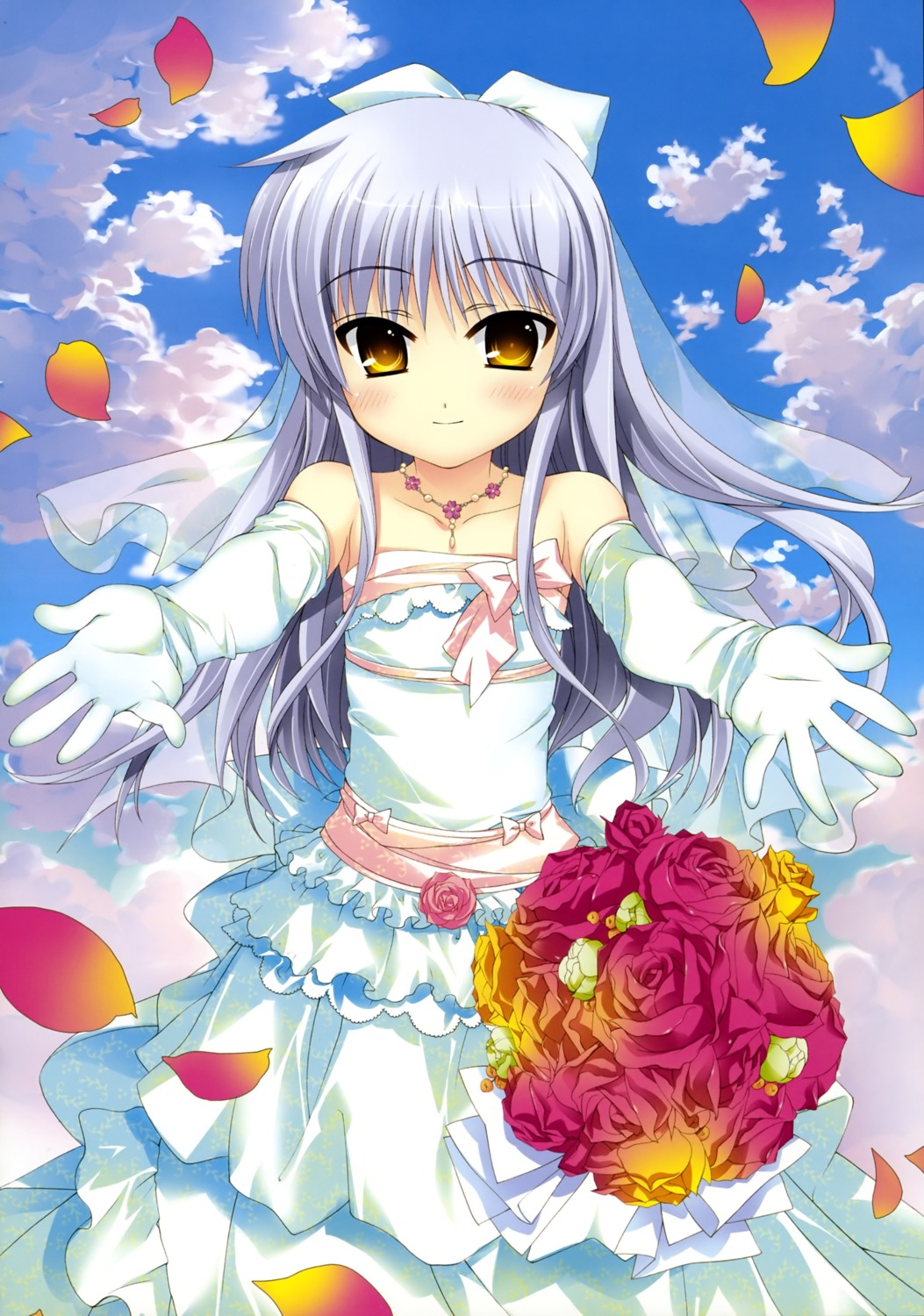 angel_beats! dress fujima_takuya tenshi wedding_dress