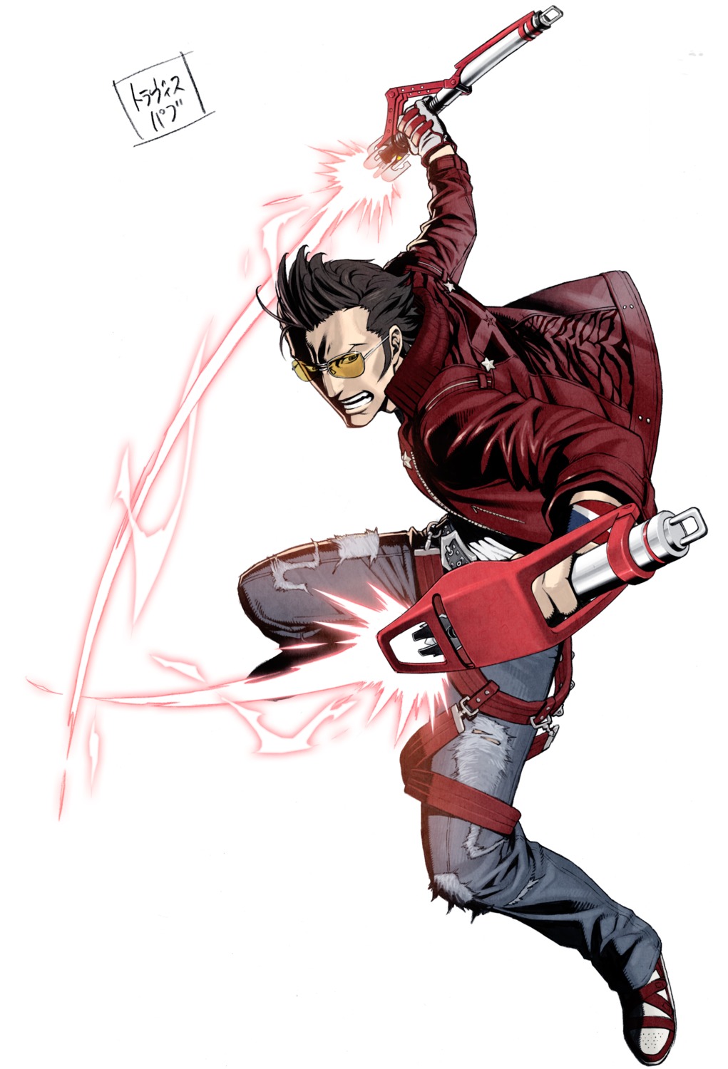 kozaki_yuusuke male megane no_more_heroes sword travis_touchdown