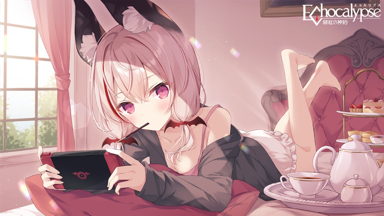 animal_ears echocalypse hoshi pajama wallpaper