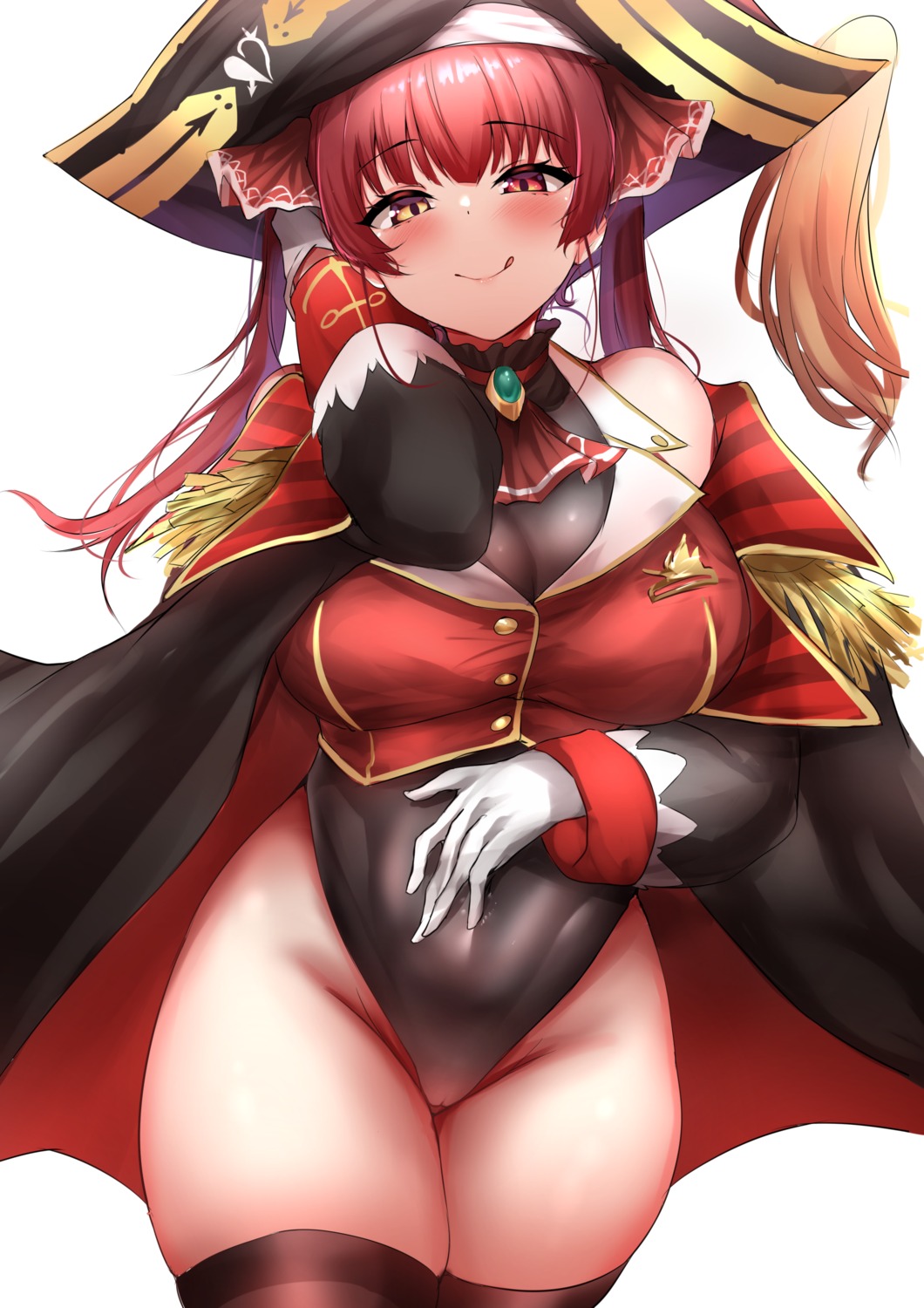 cameltoe heterochromia hololive houshou_marine john_zhang leotard pirate thighhighs