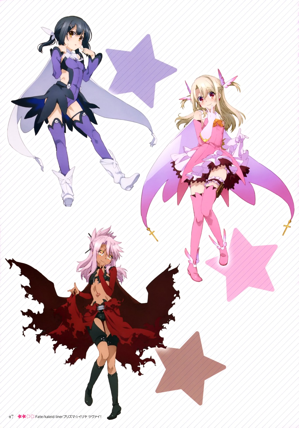 chloe_von_einzbern fate/kaleid_liner_prisma_illya fate/stay_night garter heels illyasviel_von_einzbern miyu_edelfelt thighhighs